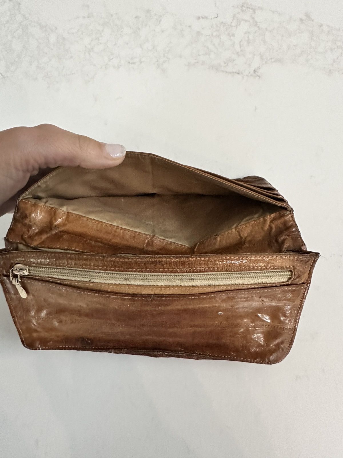 Other VINTAGE BROWN EEL SKIN LONG CHECKBOOK WALLET Size ONE SIZE - 5 Thumbnail