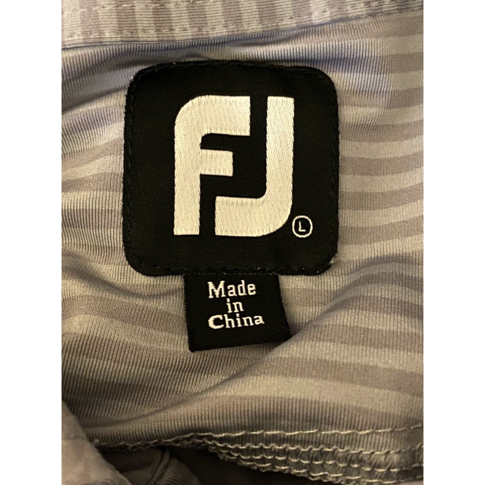 Footjoy FootJoy Mens Polo Shirt Striped Gray Short Sleeve Golf Knit Regular Large Size US L / EU 52-54 / 3 - 5 Thumbnail