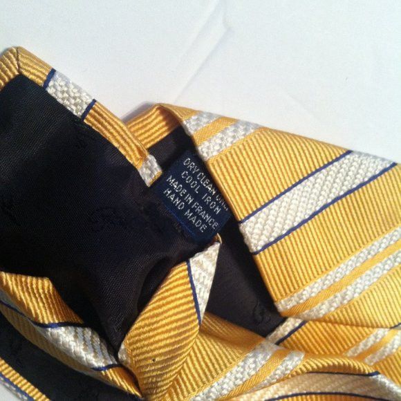 Faconnable FACONNABLE MENS 100%SILK STRIPED NECK TIE WIDTH: 4" Size ONE SIZE - 6 Thumbnail