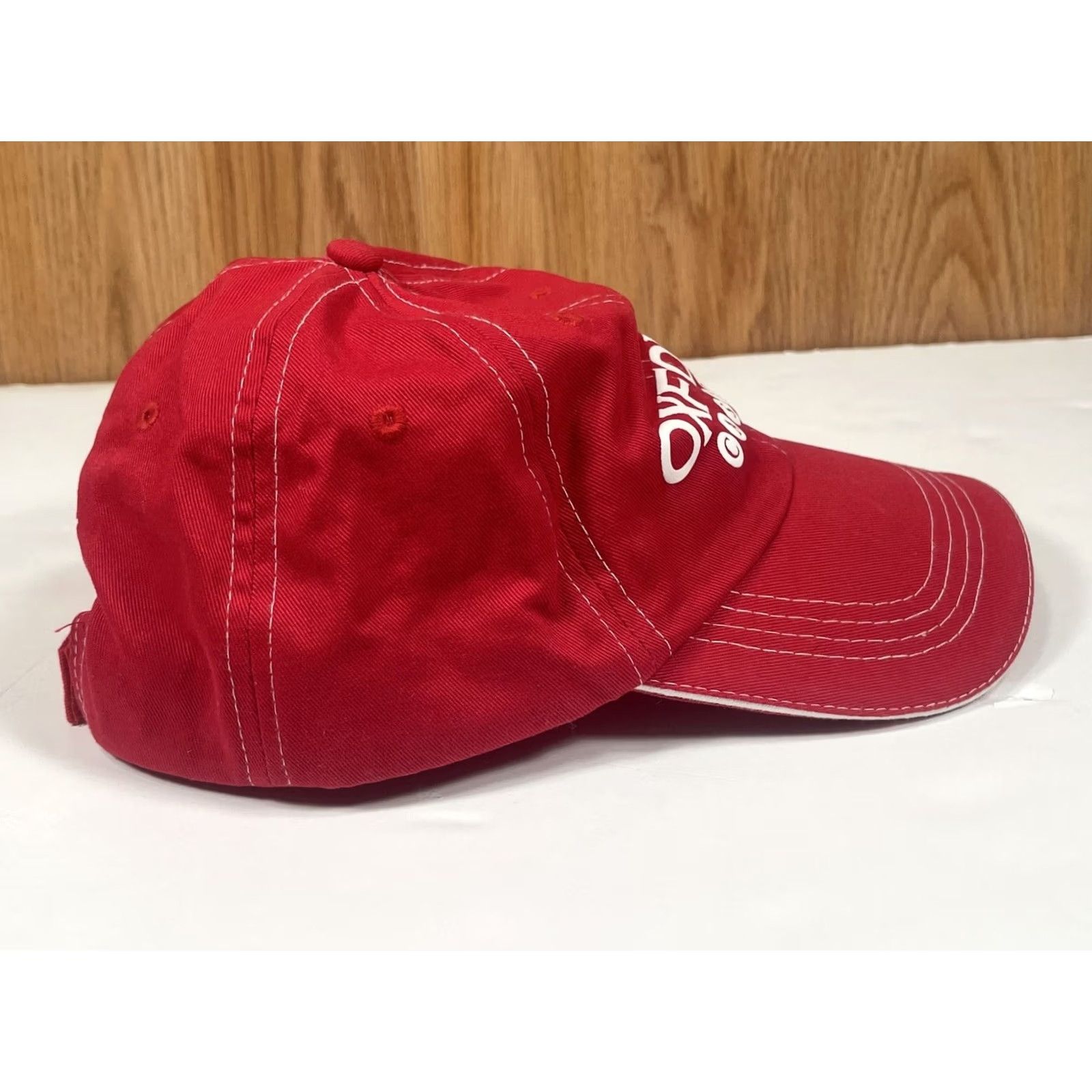 Vintage Vitronic Hat Adult Red Oxford Casino Adjustable Strap Back Cap One Size Fits All Size ONE SIZE - 6 Thumbnail