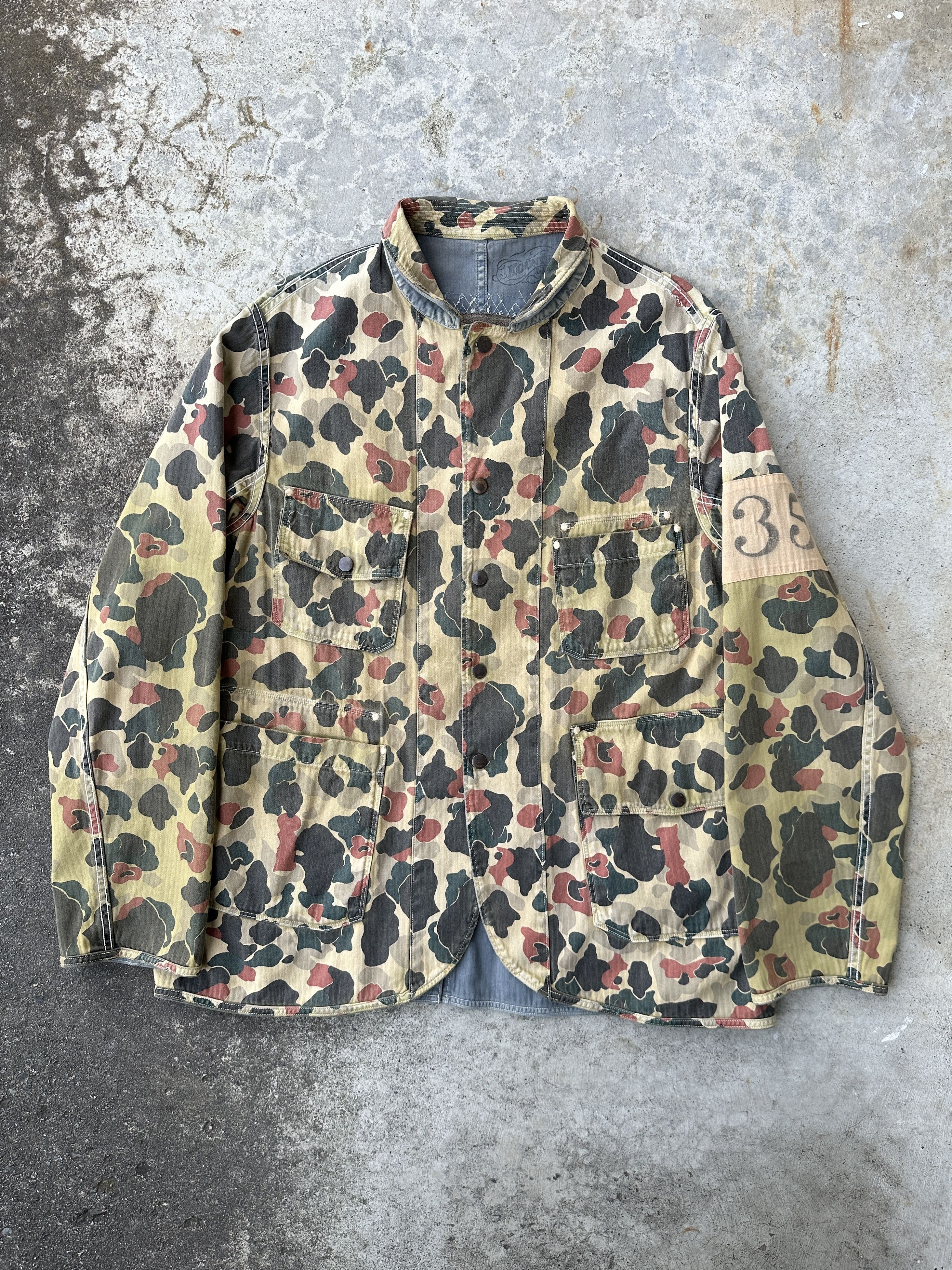 Kapital Kountry HBT Boro Union Jack Flag Field Duck Camo Chore Coat Size US L / EU 52-54 / 3 - 4 Thumbnail