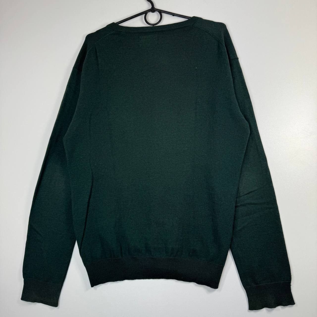 Gant GANT Mens Sweater V Neck Cotton Wool Green Classic Size L Size US L / EU 52-54 / 3 - 9 Thumbnail