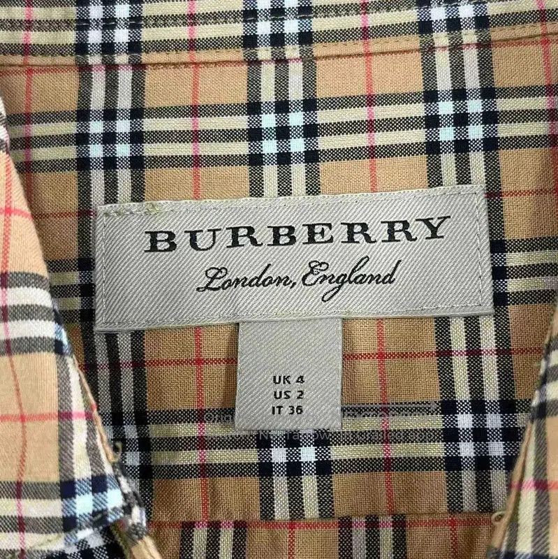 MR & MRS ITALY Burberry Khaki Plaid Women's Shirt. Size M / US 6-8 / IT 42-44 - 3 Thumbnail