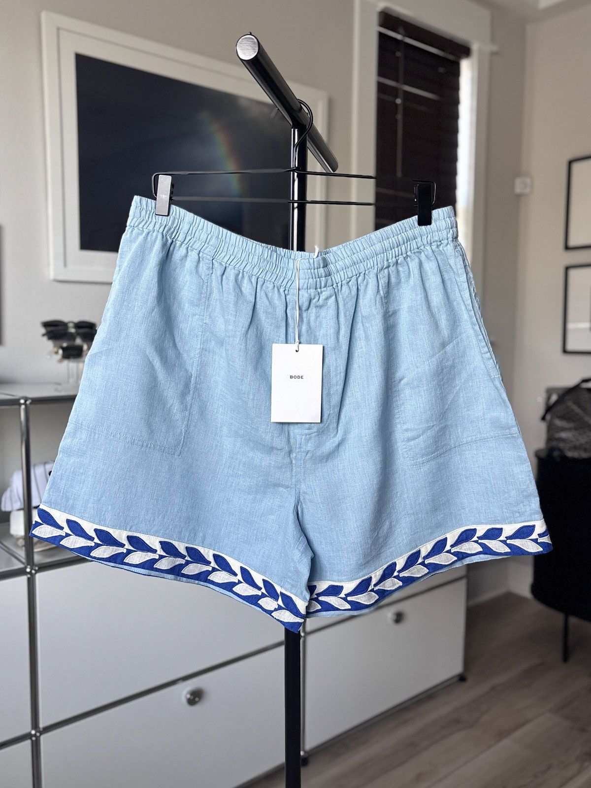Bode BODE LINEN VACATION LOGO SHORTS Size US 36 / EU 52 - 1 Thumbnail