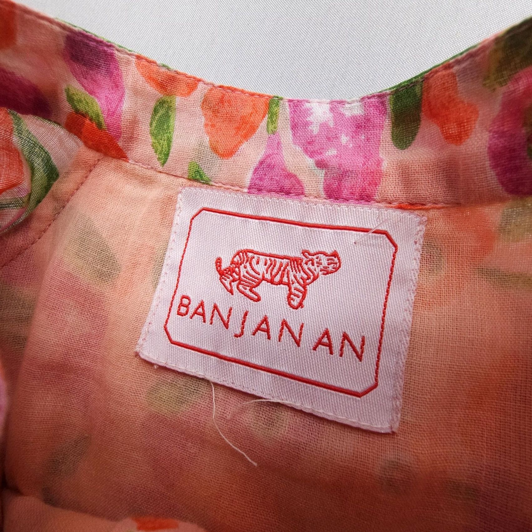 Banjanan Banjanan Maxi Dress in Mini Bloom Rose XS Multicolor Cotton Knit Floral 3/4 Sleeve Collared Button Bohemian Casual Party/Cocktail Travel Lightweight Size XS / US 0-2 / IT 36-38 - 2 Thumbnail
