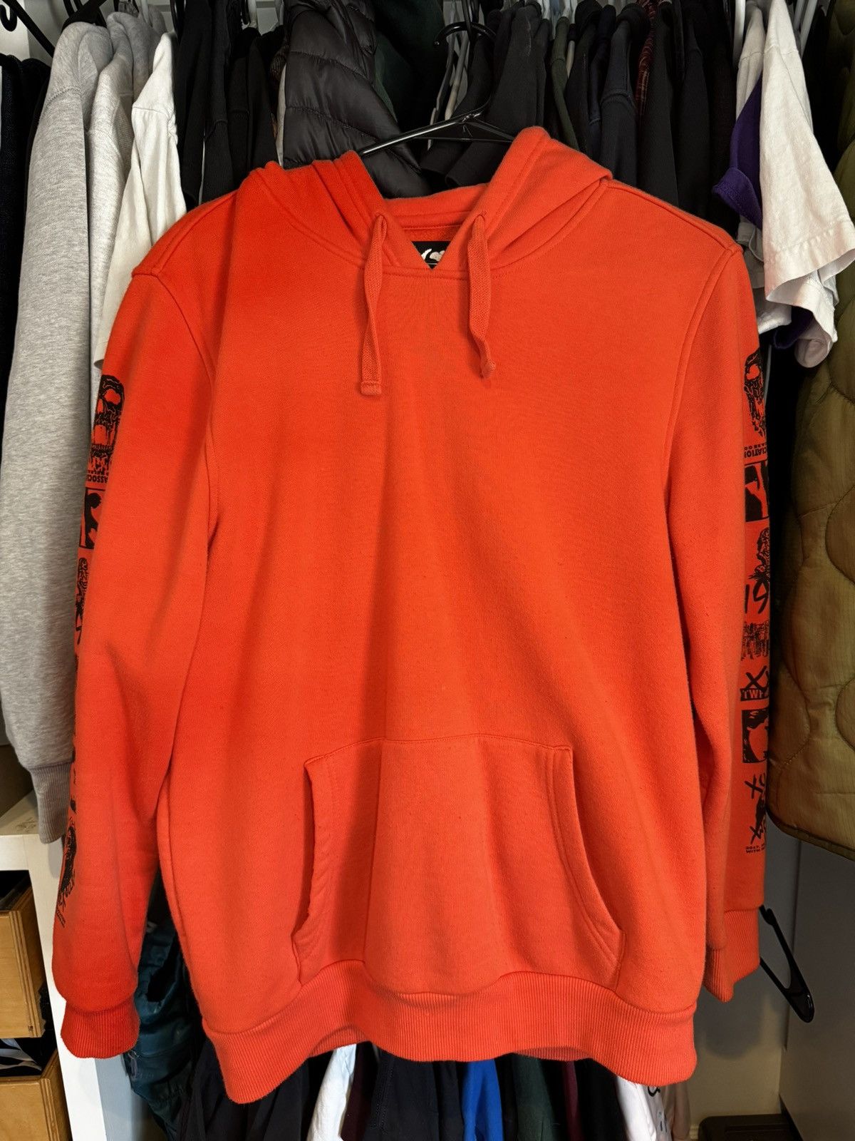 image of The Weeknd Xo Official Merchandise Hoodie in Orange, Men's (Size Small)