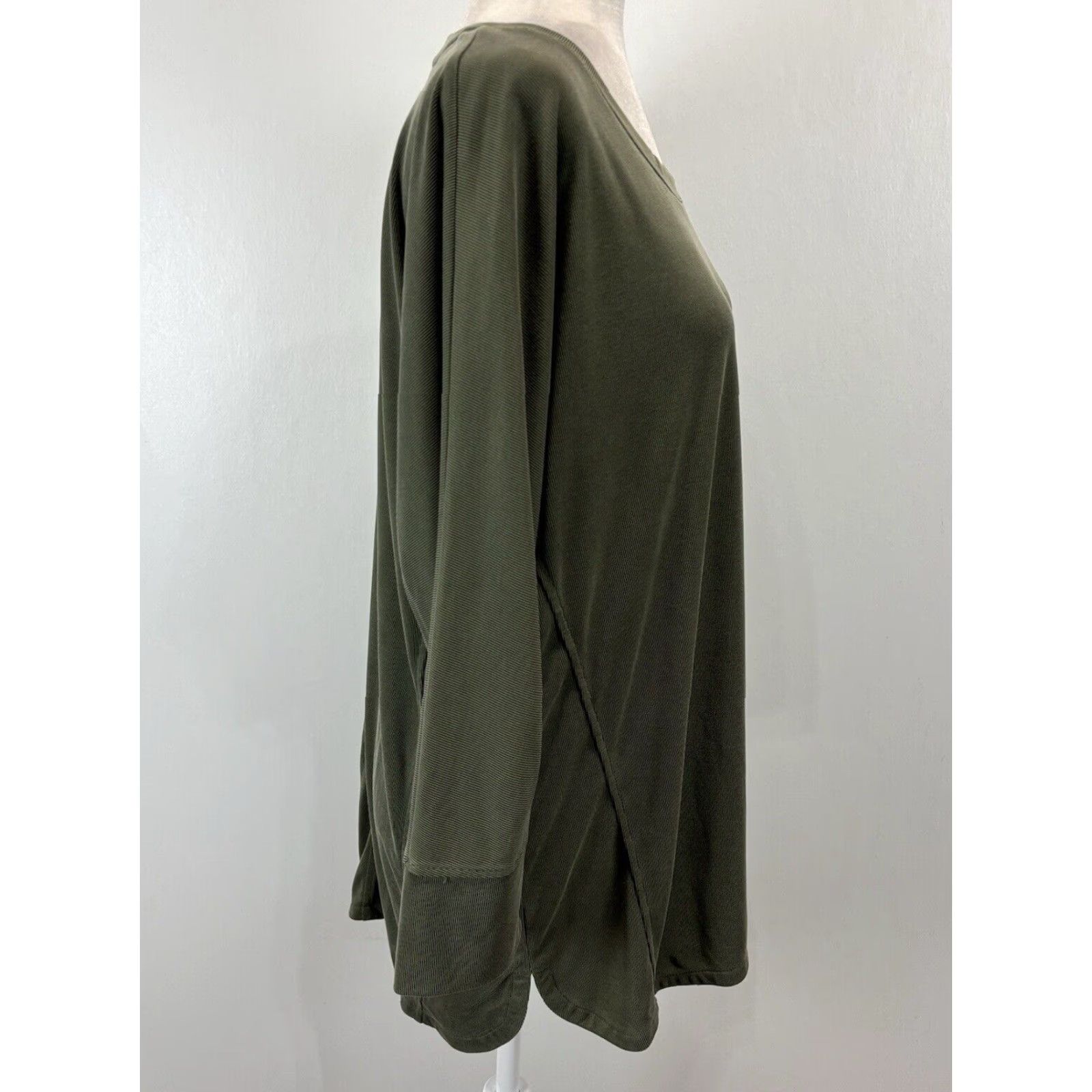 Vintage Chicos Modal Blend Dolman Sleeve Casual Top Shirt Women Green 3/4 Sleeve XL Size XL / US 12-14 / IT 48-50 - 4 Thumbnail
