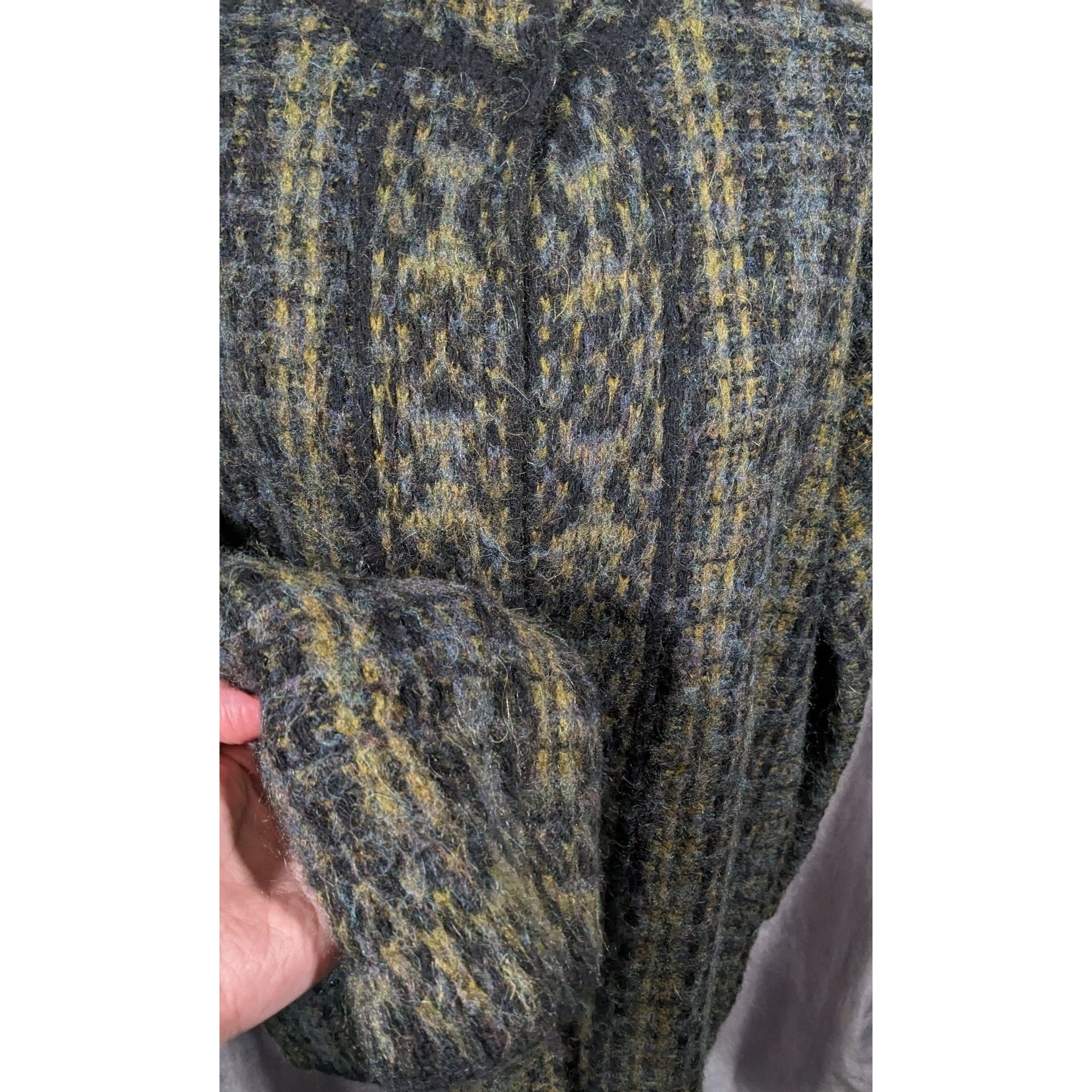 Other Vintage Lineamaglia Italian Alpaca Mohair Earth Tone Cardiga Size L / US 10 / IT 46 - 7 Thumbnail