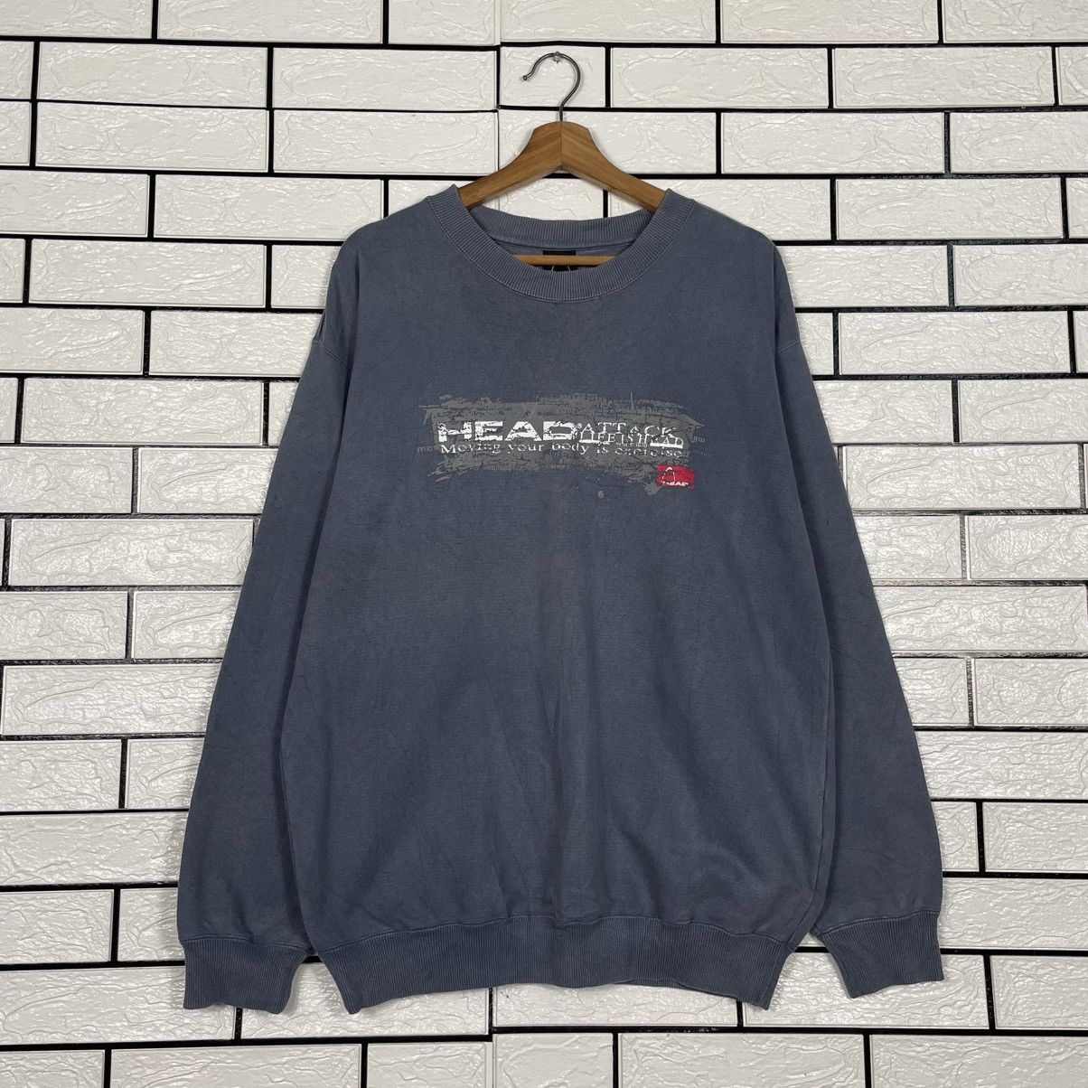 Japanese Brand Head Big Logo Crewneck Sweatshirt Size US L / EU 52-54 / 3 - 1 Thumbnail