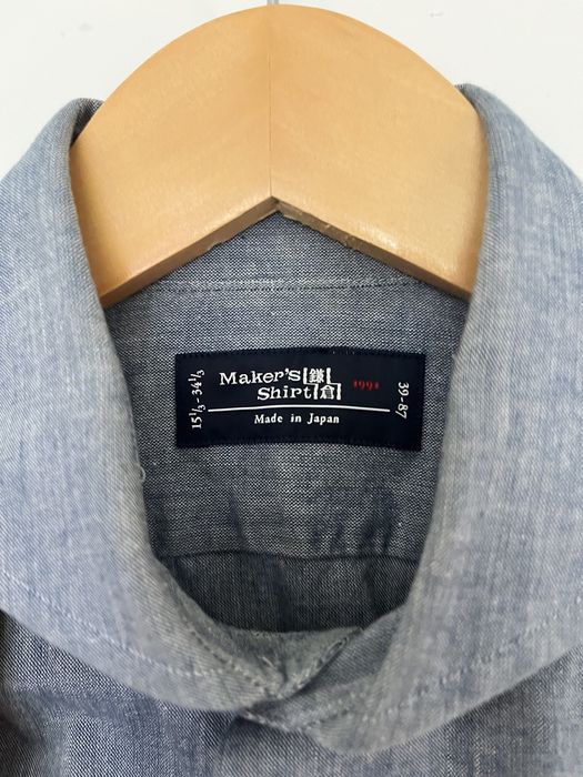 Kamakura Kamakura denim spreadcollar shirt 15.5 neck Grailed