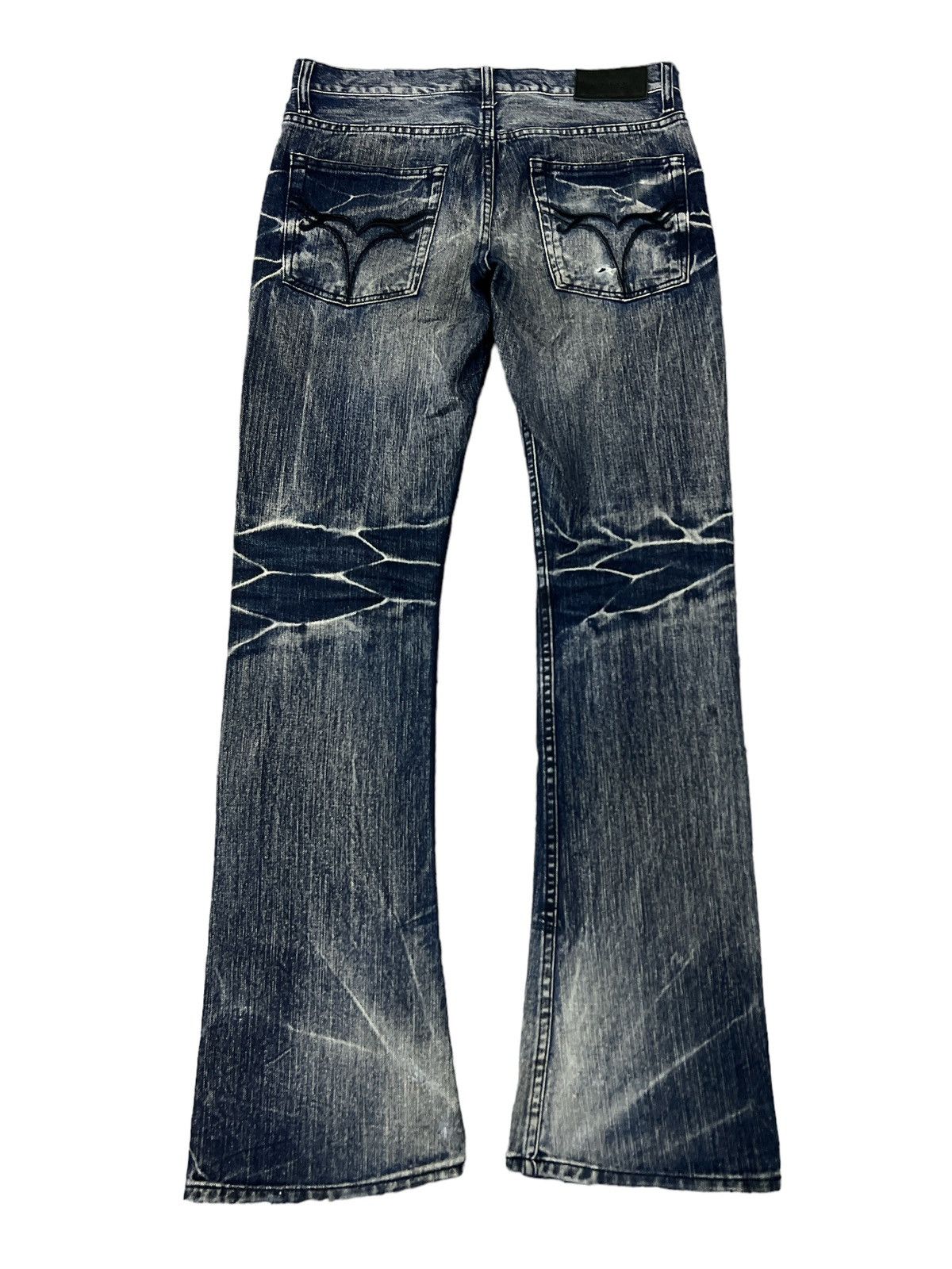 If Six Was Nine FLARED💥JACK ROSE DISTRESSED DENIM PANT Size US 31 - 8 Thumbnail