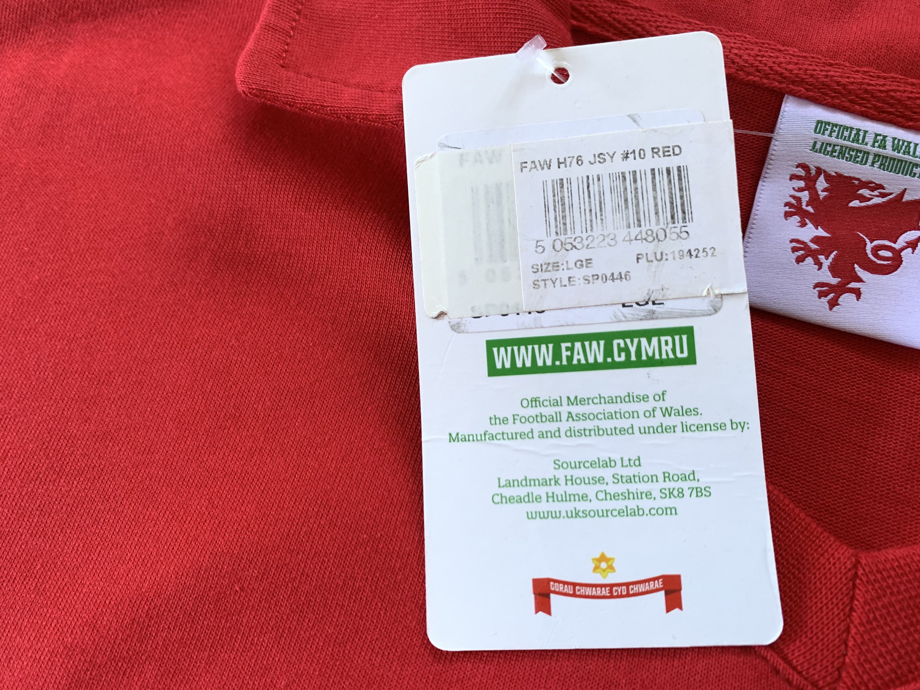 Other Wales WRU Cotton Soccer Jersey Size US L / EU 52-54 / 3 - 8 Thumbnail