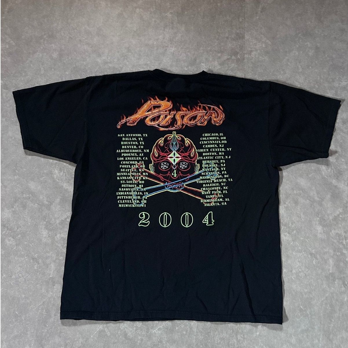 Anvil 2004 Vintage Poison Black Band T Shirt Size XXL Size US XXL / EU 58 / 5 - 4 Thumbnail