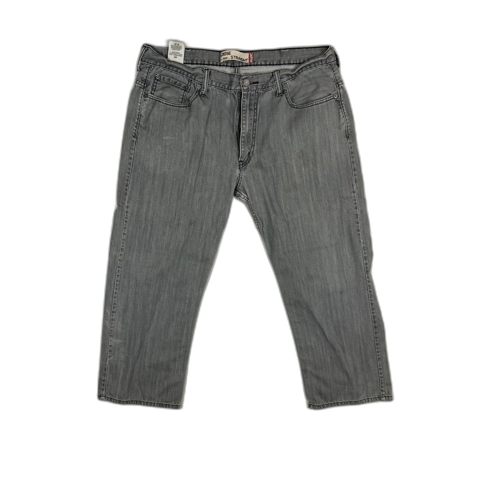 Levi's Levis 569 Loose Straight Jeans Mens 38x30 Grey Wash Denim Ba Size US 38 / EU 54 - 8 Thumbnail