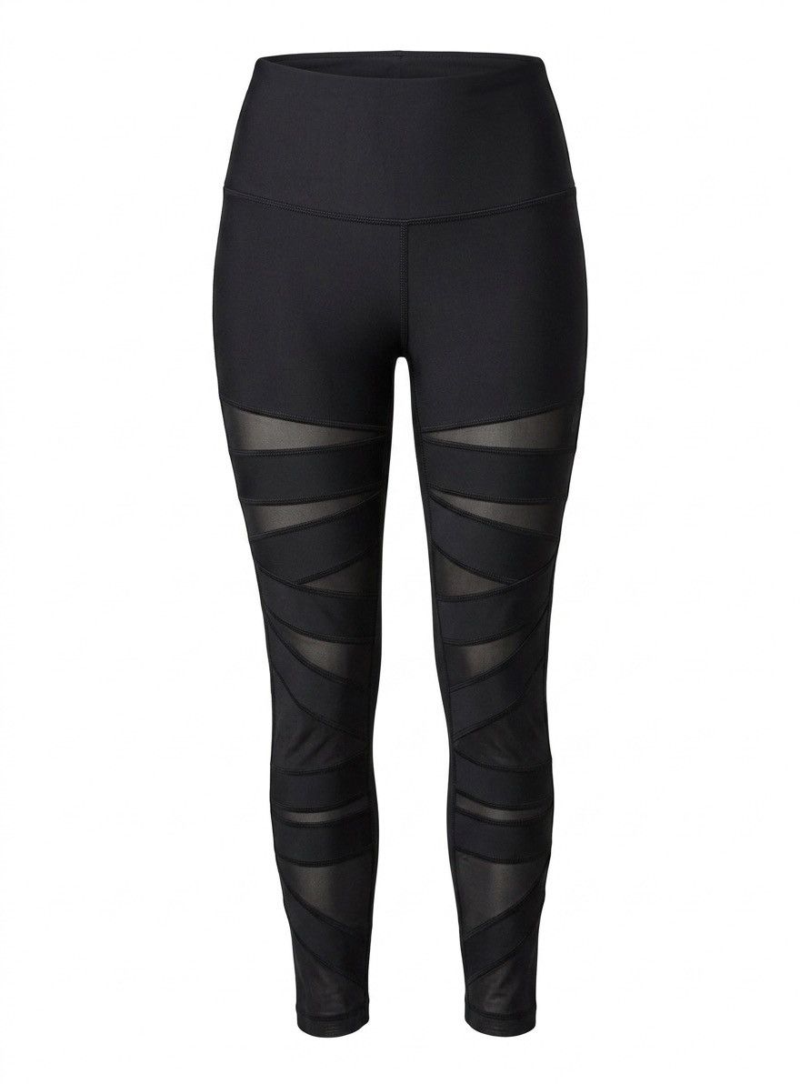 Lululemon Lululemon Black Mesh Panel Workout Leggings Size 30" / US 8 / IT 44 - 2 Thumbnail