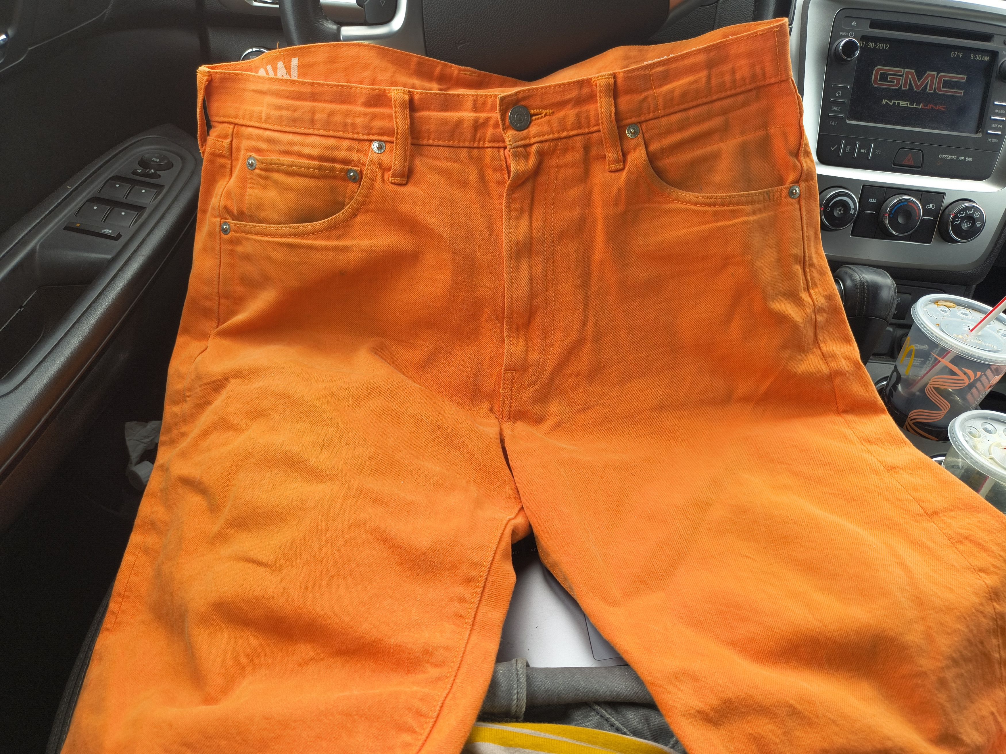Visvim Visvim orange shorts size 36 handmade very rare Size US 36 / EU 52 - 1 Thumbnail