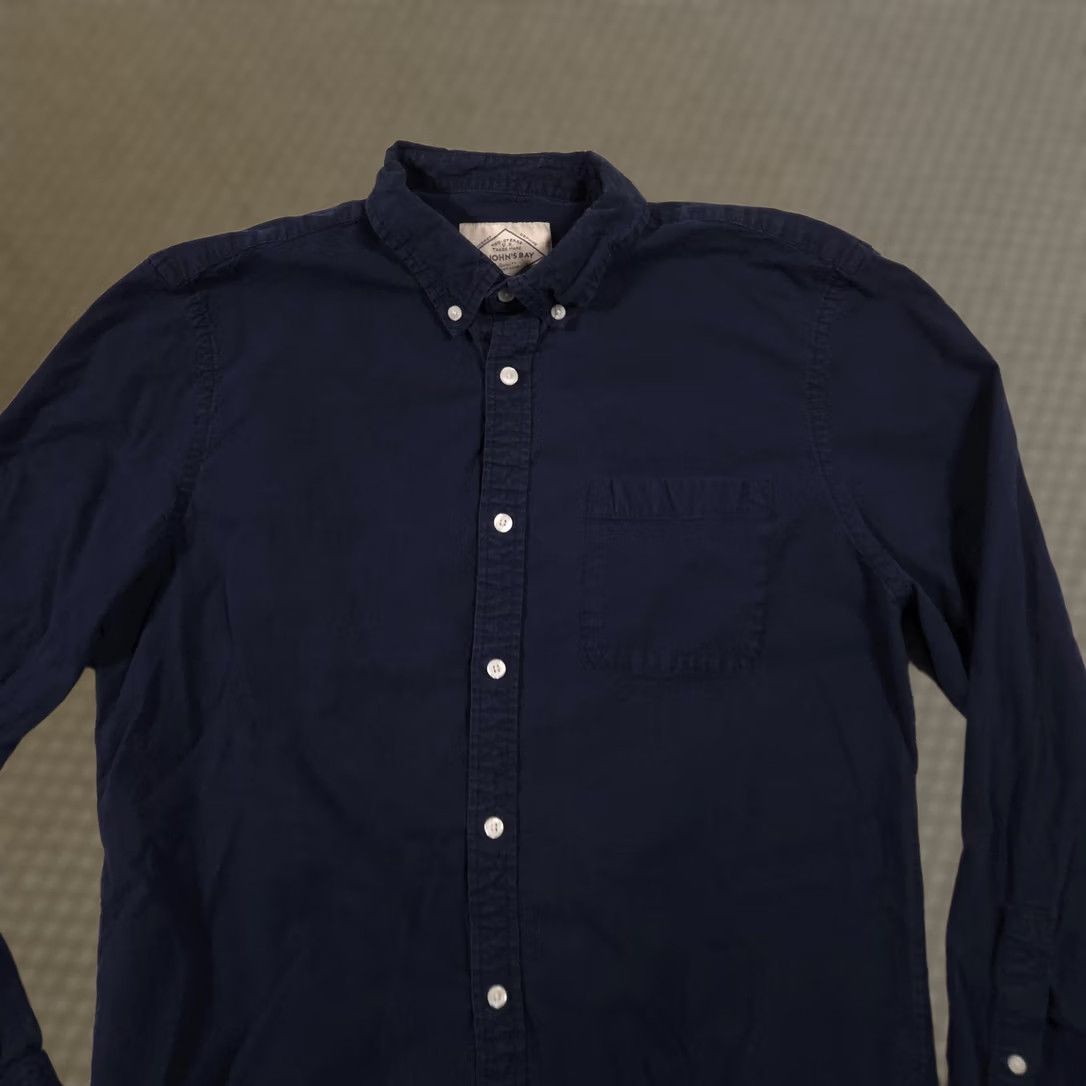 Vintage St. John's Bay Shirt Mens L Blue Solid Stretch Button Front Long Sleeve Casual Size US L / EU 52-54 / 3 - 1 Thumbnail