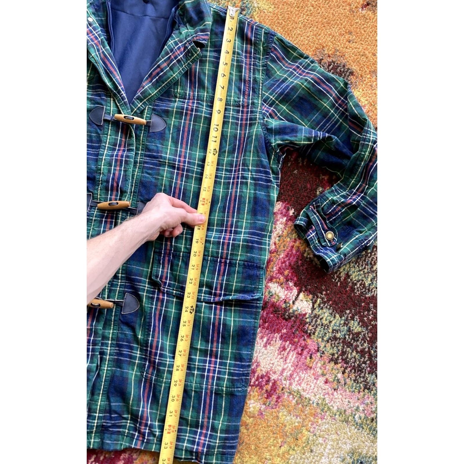 Vintage VINTAGE Lizwear Coat Plaid Chore Blue 90s Long Overcoat M Women’s Jacket with Lined Removable Liner Size Medium Nautical Oversized Size M / US 6-8 / IT 42-44 - 7 Thumbnail