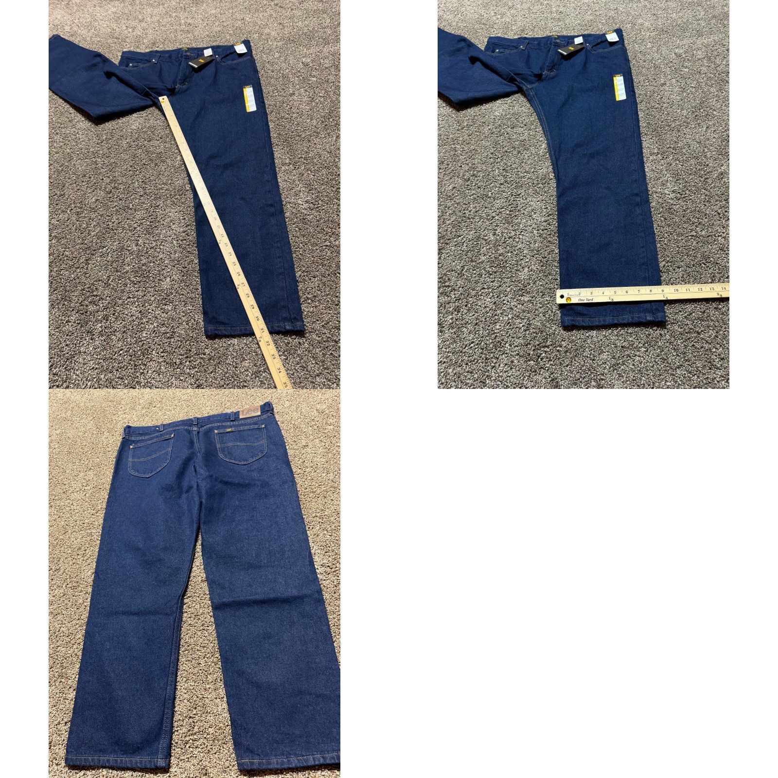 Lee Lee Jeans Men 42 Blue Denim 42X30 Straight Fit 5-Pocket Size US 42 / EU 58 - 8 Thumbnail
