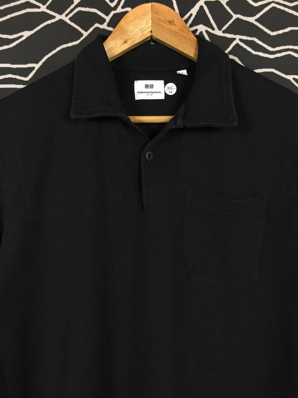Engineered Garments × Uniqlo Engineered Garments x Uniqlo Solid Black Collar Polo Tee Size US M / EU 48-50 / 2 - 3 Thumbnail