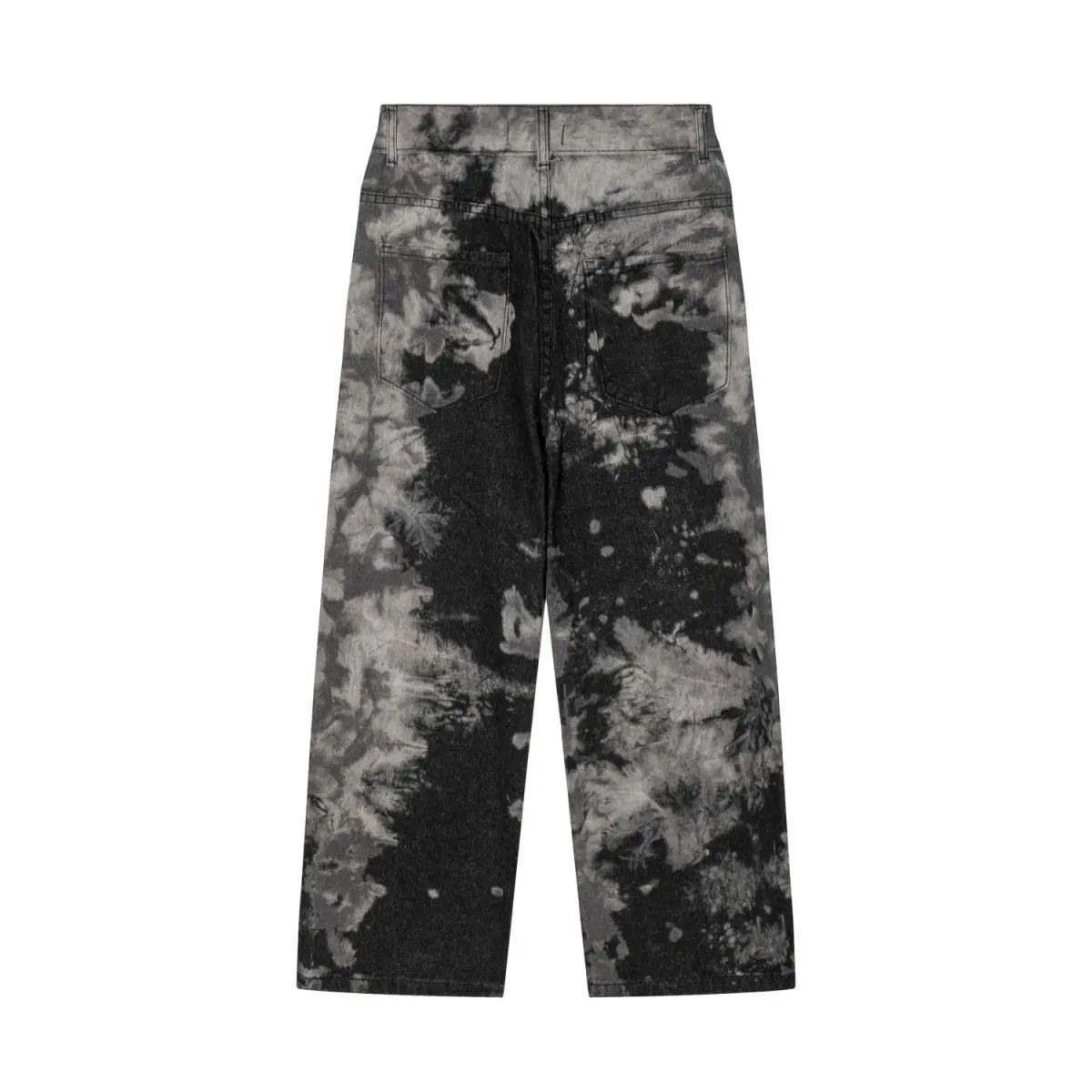 Designer × Japanese Brand Straight Wide Leg Pants Graffiti Print Casual Jeans Y2k Size US 32 / EU 48 - 2 Thumbnail
