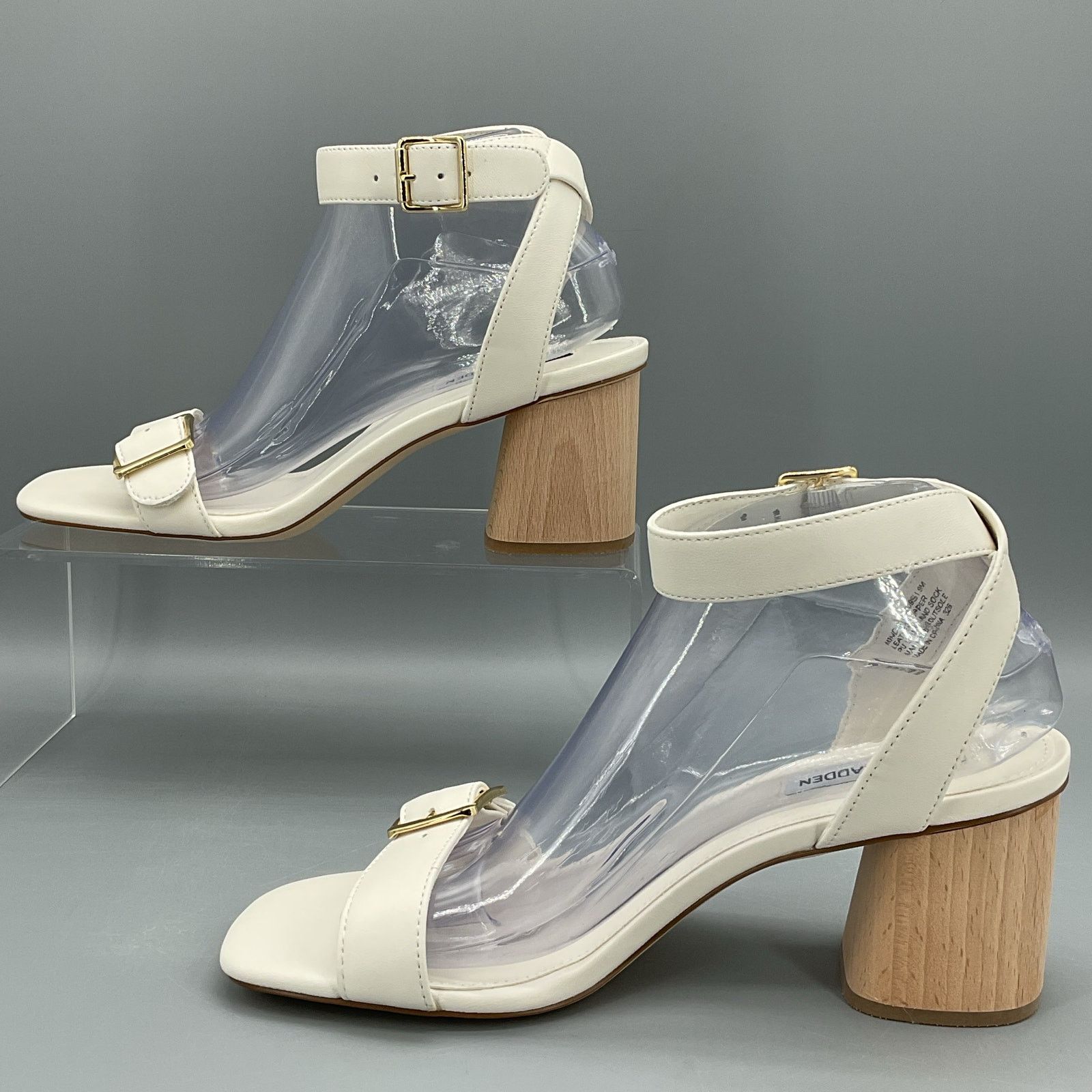 Steve Madden Steve Madden Women Mindi Leather Sandal White Size 9M Size US 9 / IT 39 - 2 Thumbnail