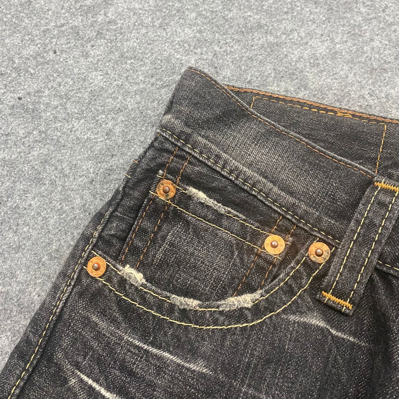 Japanese Brand 💥Flare💥Vintage Levis 507 Flare Denim Size US 32 / EU 48 - 12 Thumbnail