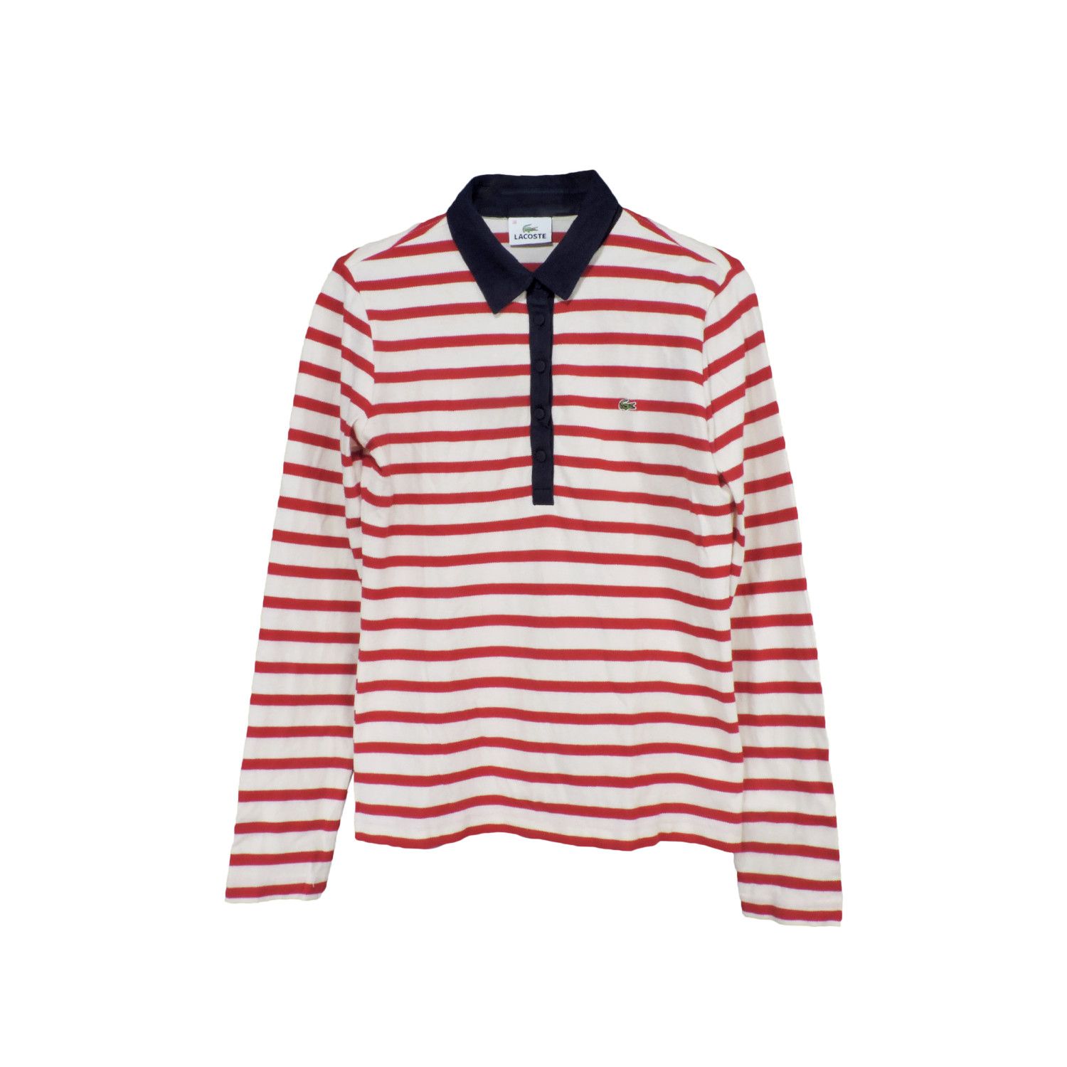 Lacoste LACOSTE STRIPED LONG SLEEVE POLO SHIRT Size XS / US 0-2 / IT 36-38 - 1 Thumbnail