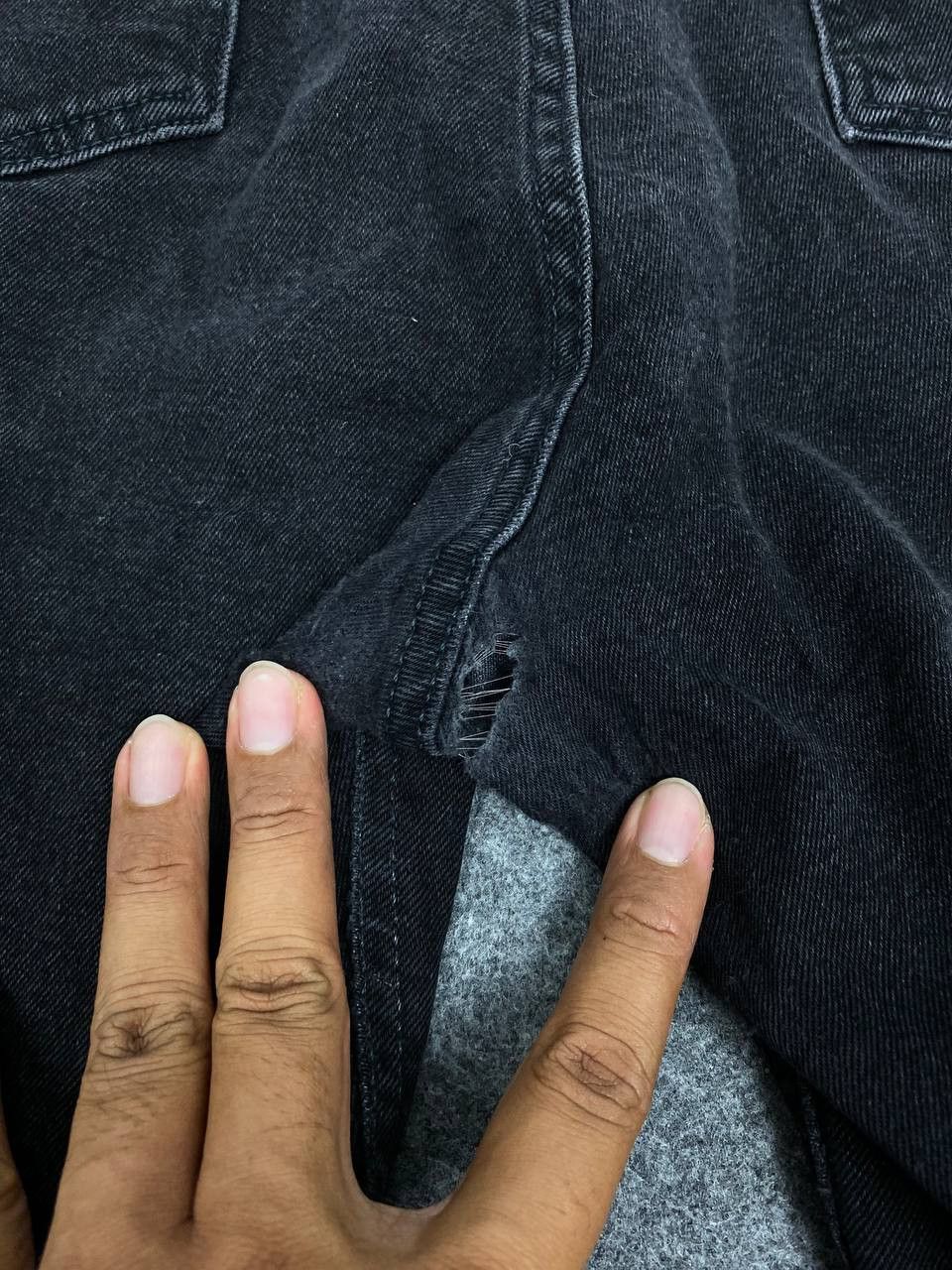 Asos asos black distressed denim made in egypt Size US 37 - 5 Thumbnail