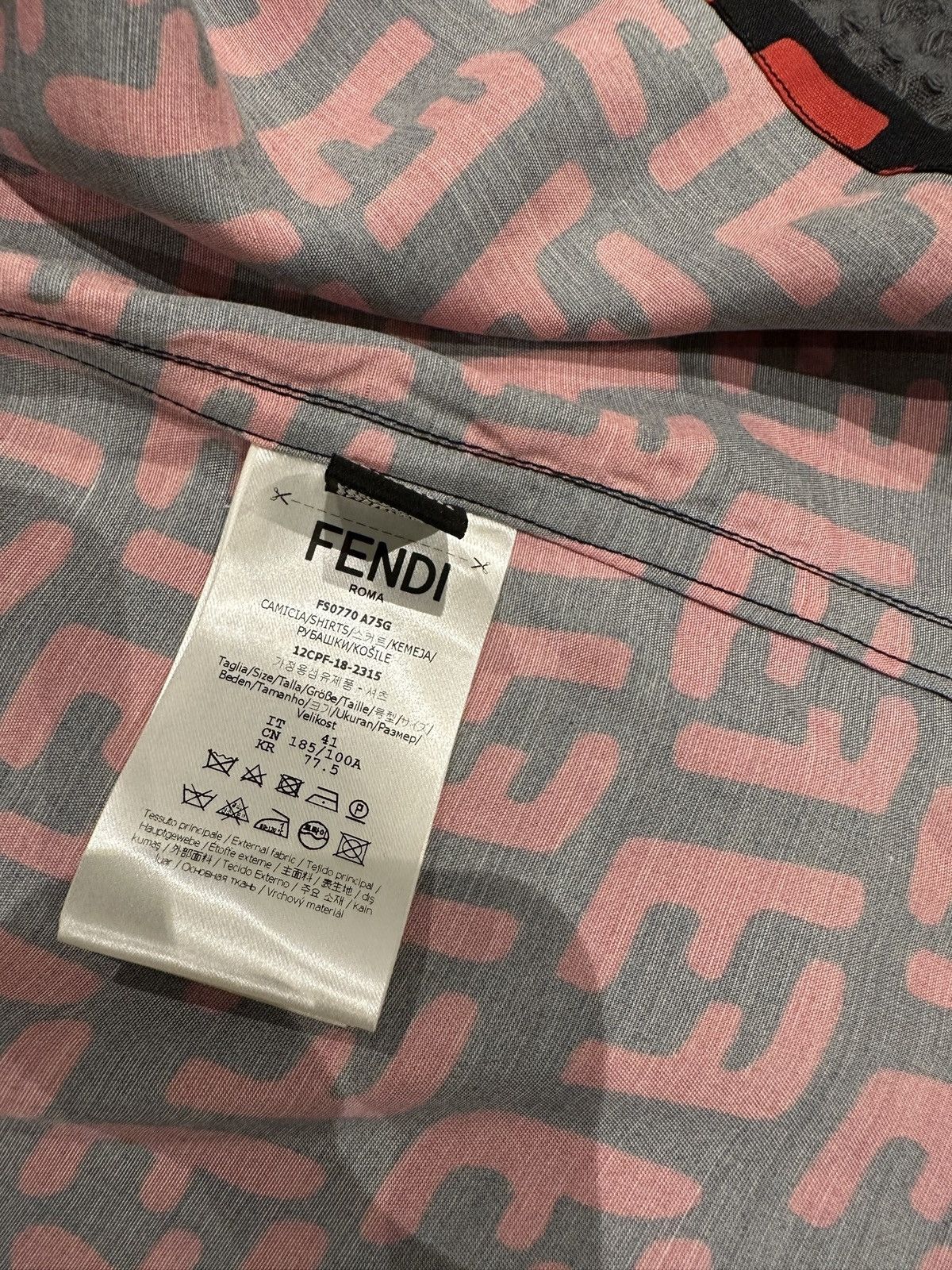 Fendi Fendi Shirt Short Sleeve Size US M / EU 48-50 / 2 - 5 Thumbnail