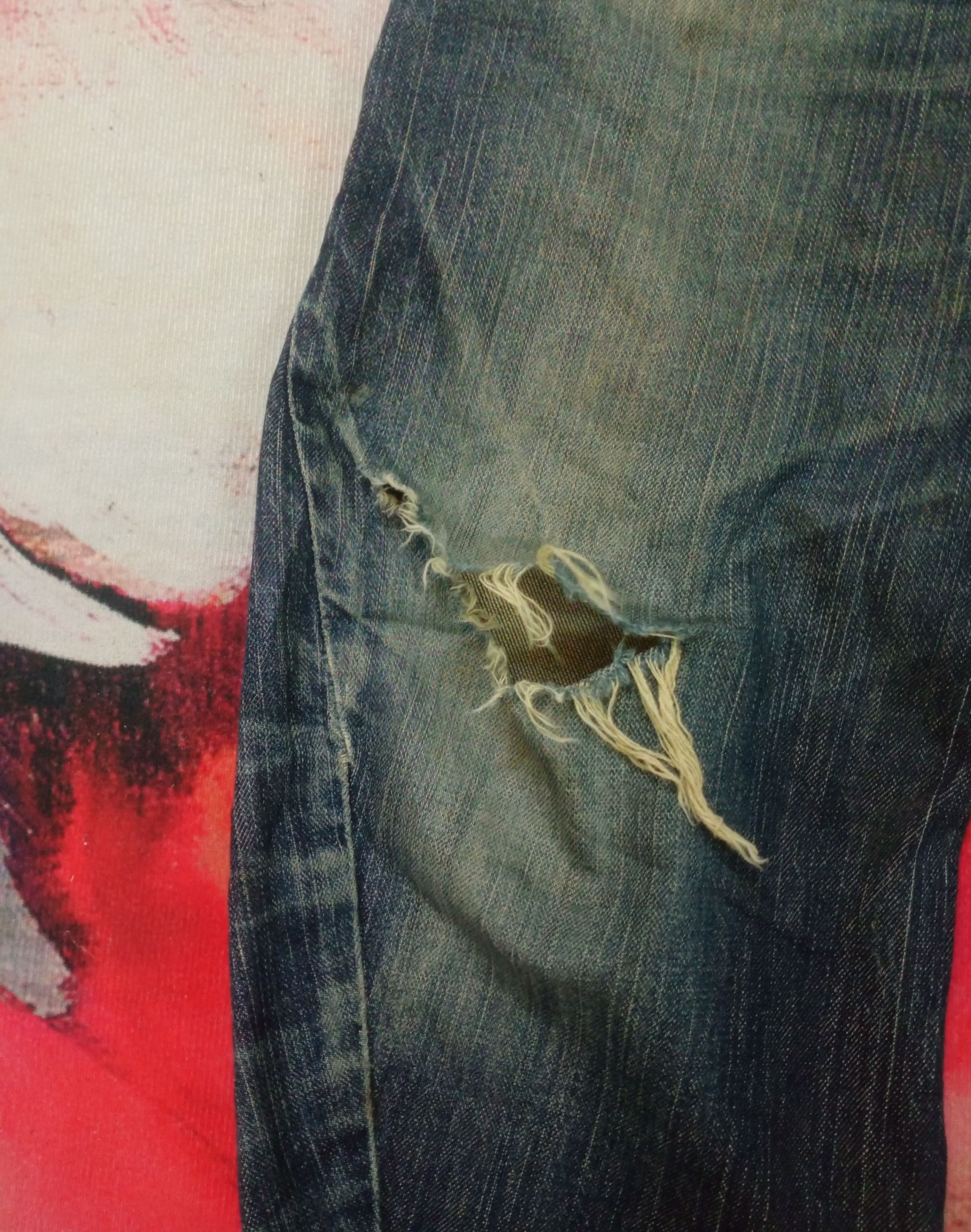 Edwin Rare Vintage Edwin Blue Trip Distressed Jeans Denim Size US 30 / EU 46 - 7 Thumbnail