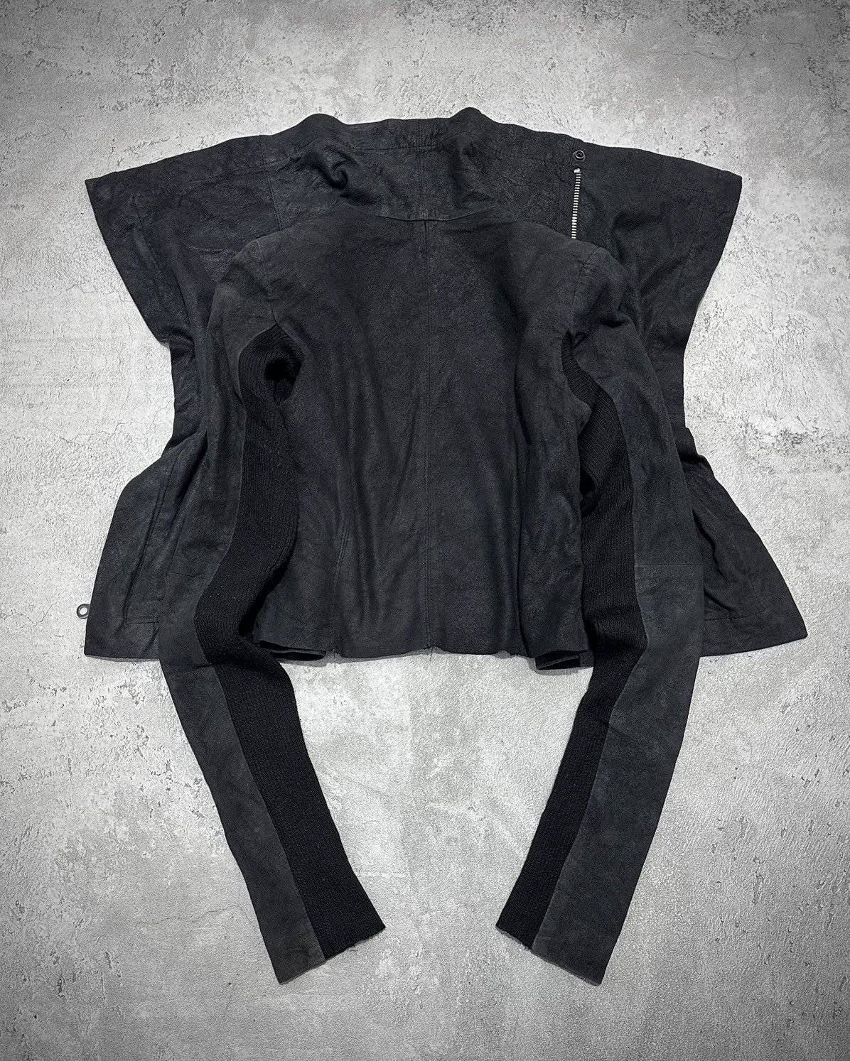 Japanese Brand Japanese Label Biker Asymmetric Jacket Rickowens Style Size US XS / EU 42 / 0 - 6 Thumbnail