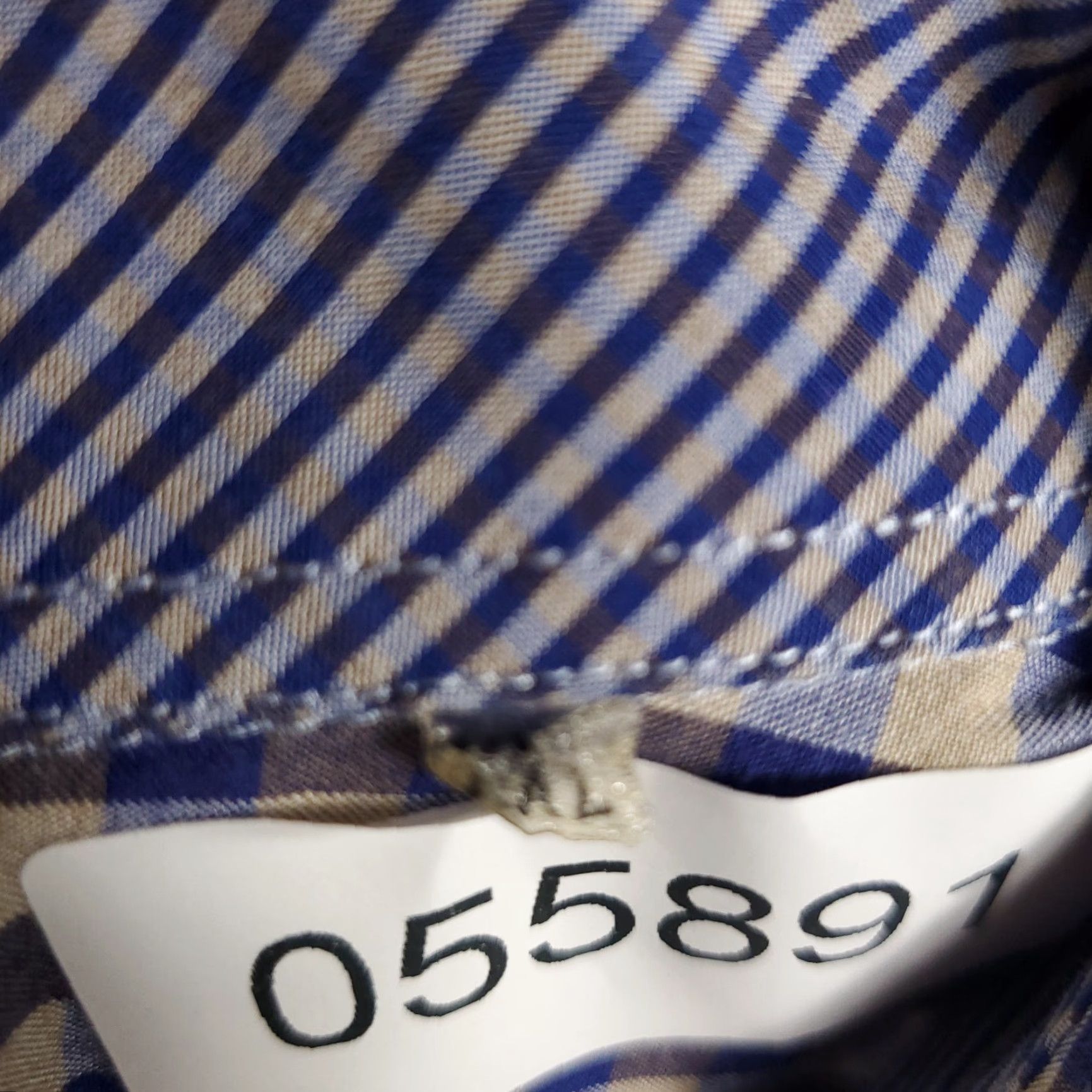 BUGATCHI Bugatchi Uomo Shirt Blue Check Button-Up Long Sleeve 2XL Mens Size US XXL / EU 58 / 5 - 7 Thumbnail