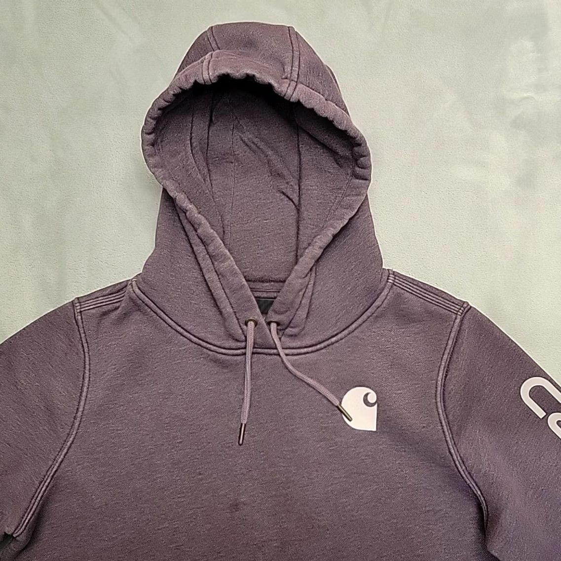 Carhartt Carhartt Hoodie Womens M Purple Relaxed Fit Hooded Sweatshirt Workwear Size M / US 6-8 / IT 42-44 - 3 Thumbnail