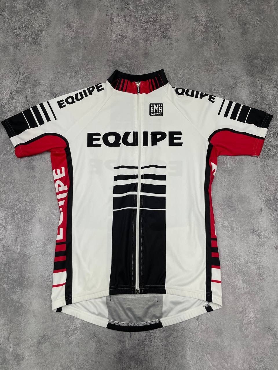 Other Santini Equipe Men Cycling Jersey Short Sleeve White Black Size US L / EU 52-54 / 3 - 1 Thumbnail