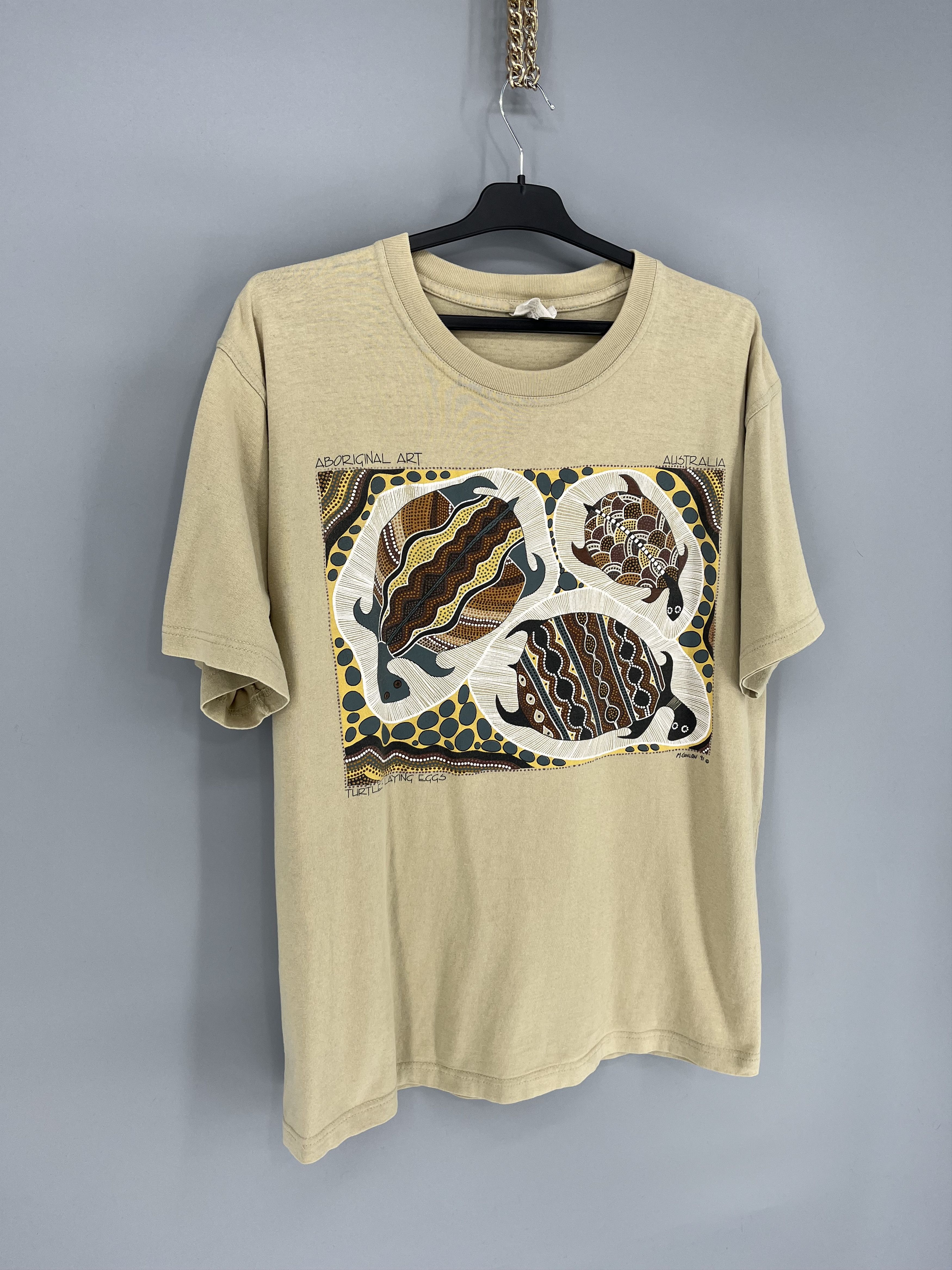 Vintage Vintage 1991 Max Conlon Turtles Laying Eggs Aboriginal Art Size US XL / EU 56 / 4 - 2 Thumbnail