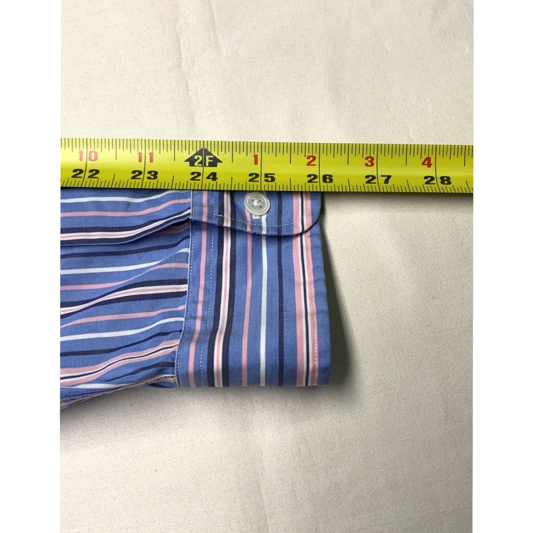 Ralph Lauren Vintage Ralph Lauren Shirt XL Blue Pink Stripe Cotton Men's Buttondown Size US XL / EU 56 / 4 - 8 Thumbnail