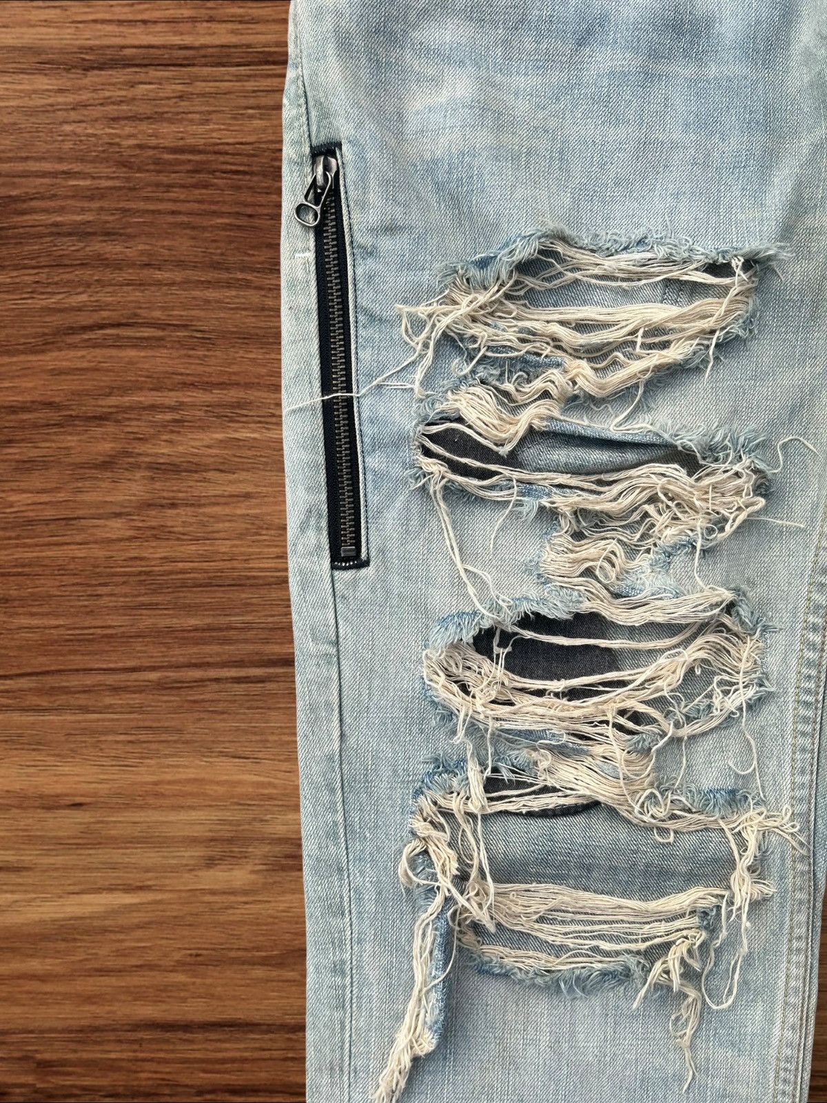 Levi's × Levi's Vintage Clothing Vintage Y2K Levi’s 511 Blue Washed Distressed Slim Fit Jeans Size US 32 / EU 48 - 8 Thumbnail