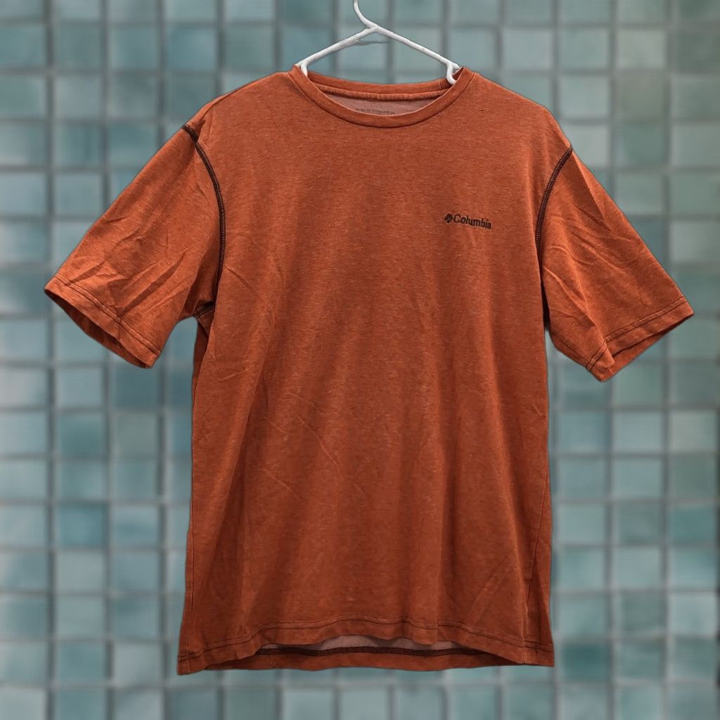 Vintage Columbia Mens Orange Short Sleeve Crew Neck Casual Pullover T Shirt Size Large Size L / US 10 / IT 46 - 1 Thumbnail
