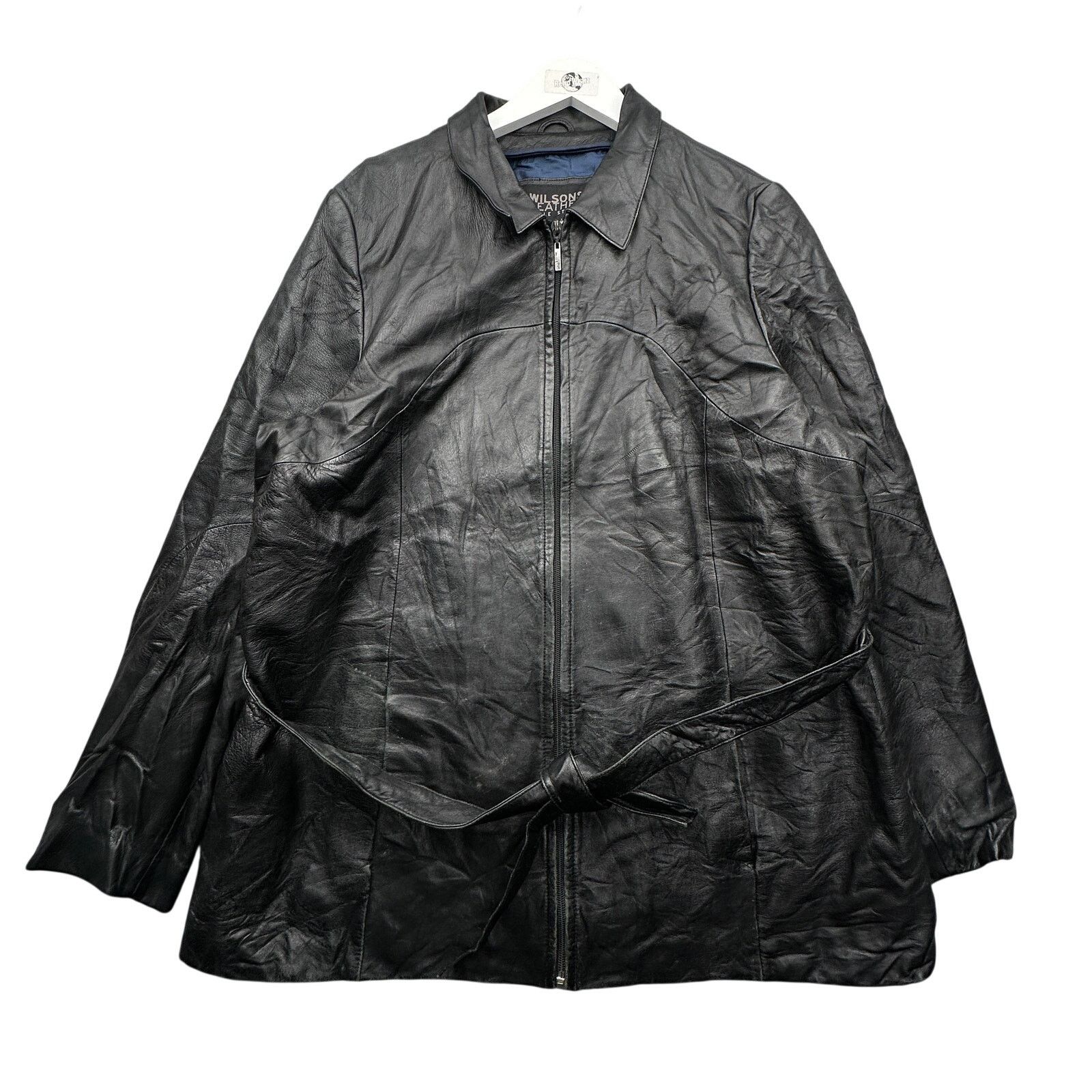 Wilsons Leather Wilsons Leather Pelle Studio Zip Coat Jacket Women 1X Belted Size XL / US 12-14 / IT 48-50 - 1 Thumbnail