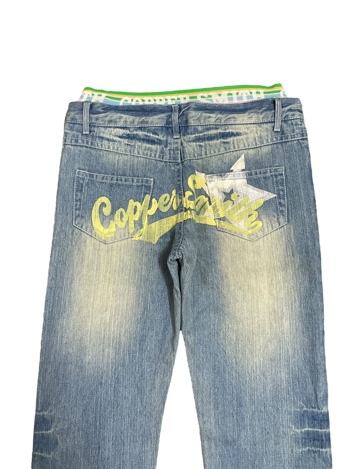 Japanese Brand Vintage Y2K Japanese Funky Patches Distressed Jogger Jeans Size 33" - 8 Thumbnail