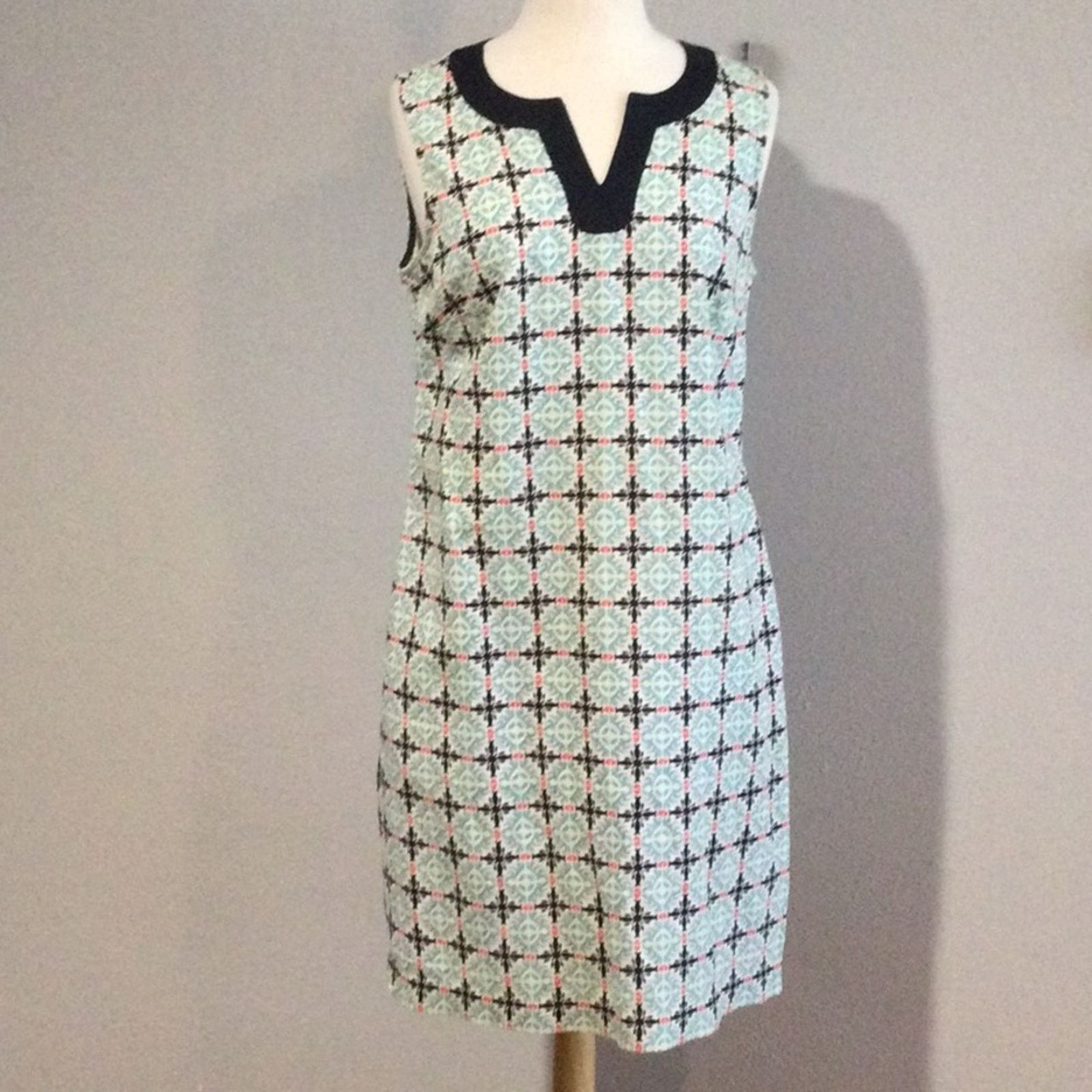 Other Talbots Blue/floral Zipper Back Side Pockets Dress Size 10 Size L / US 10 / IT 46 - 1 Thumbnail