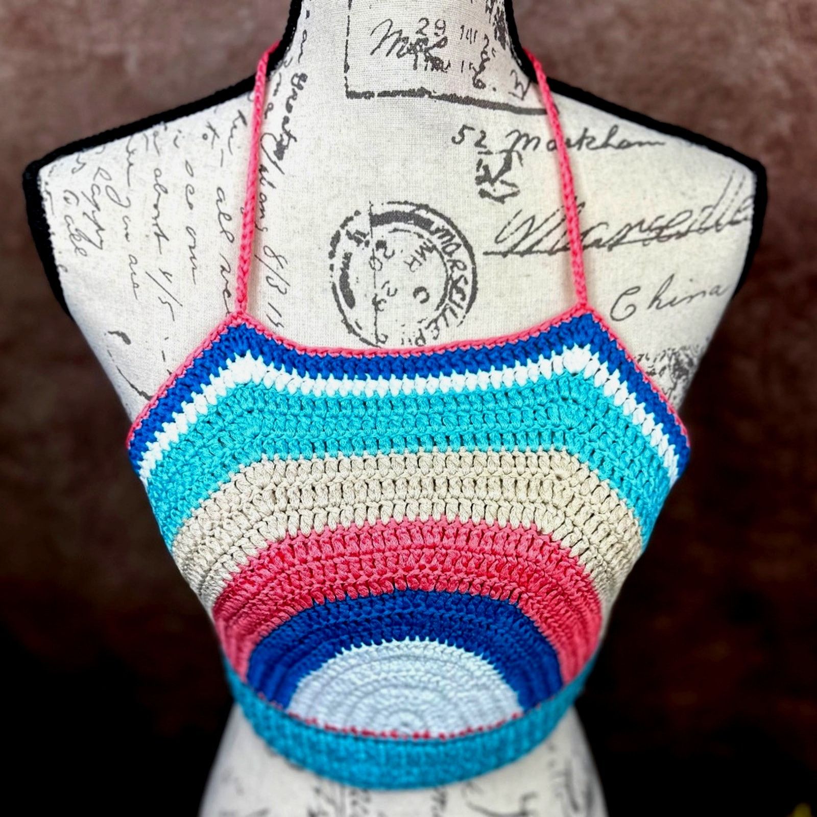 Other Olivaceous Rainbow Crochet Crop Top Multi size M Size M / US 6-8 / IT 42-44 - 8 Thumbnail