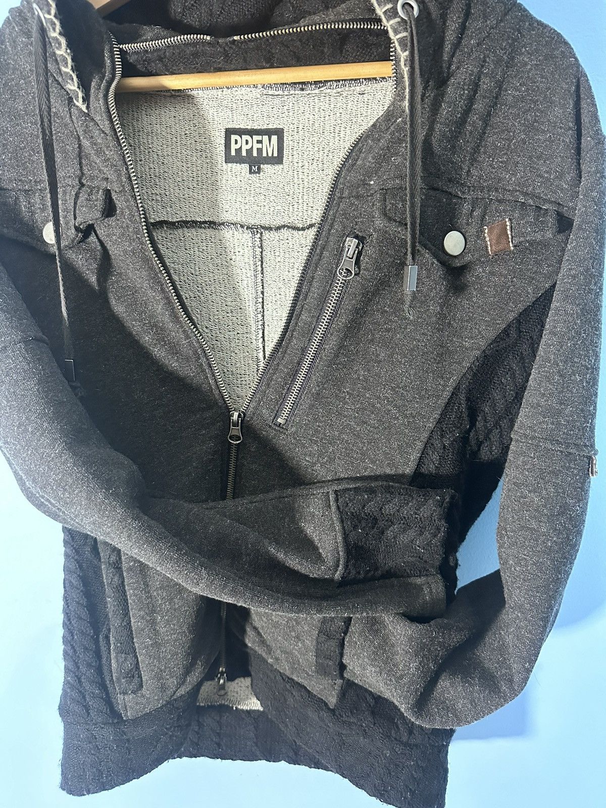 PPFM PPFM Zip Hoodie Knit Wool Blend Hood 00s Size US M / EU 48-50 / 2 - 11 Thumbnail