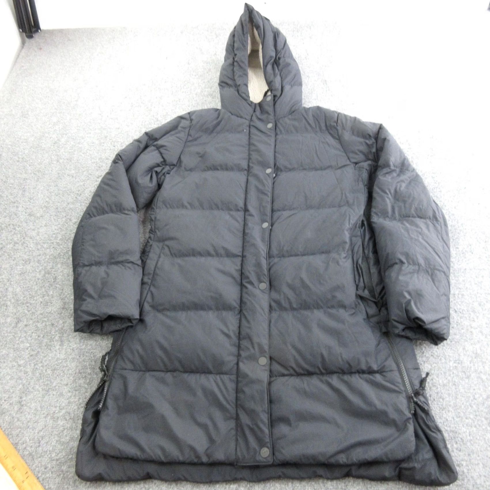 Vintage REI Co-op Coat Womens Small Black Down Puffer Hooded Long Parka Full Zip Warm Size S / US 4 / IT 40 - 2 Thumbnail