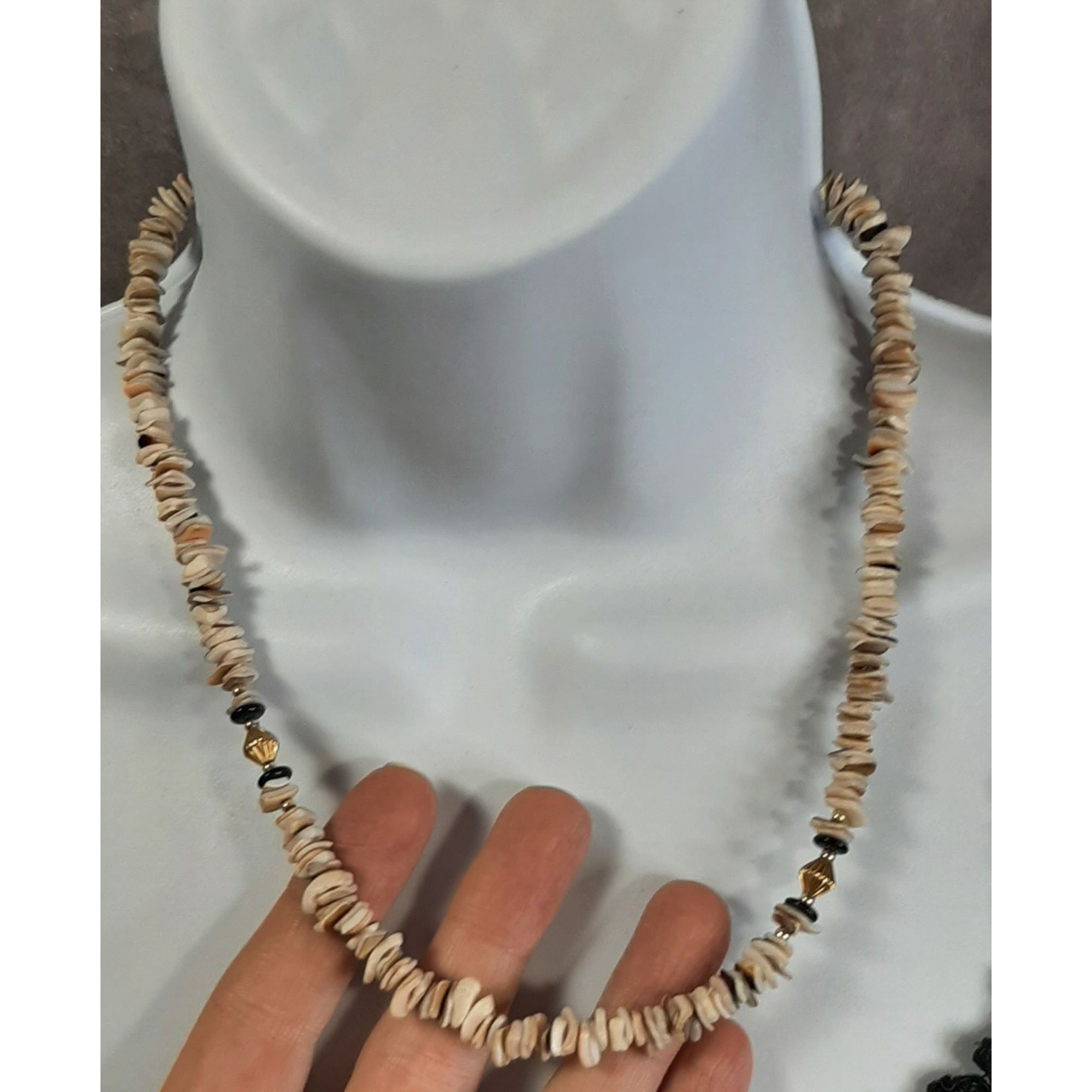 Other Beachy Shell & Gold-Tone Bead Necklace With Black Accents Size ONE SIZE - 2 Thumbnail