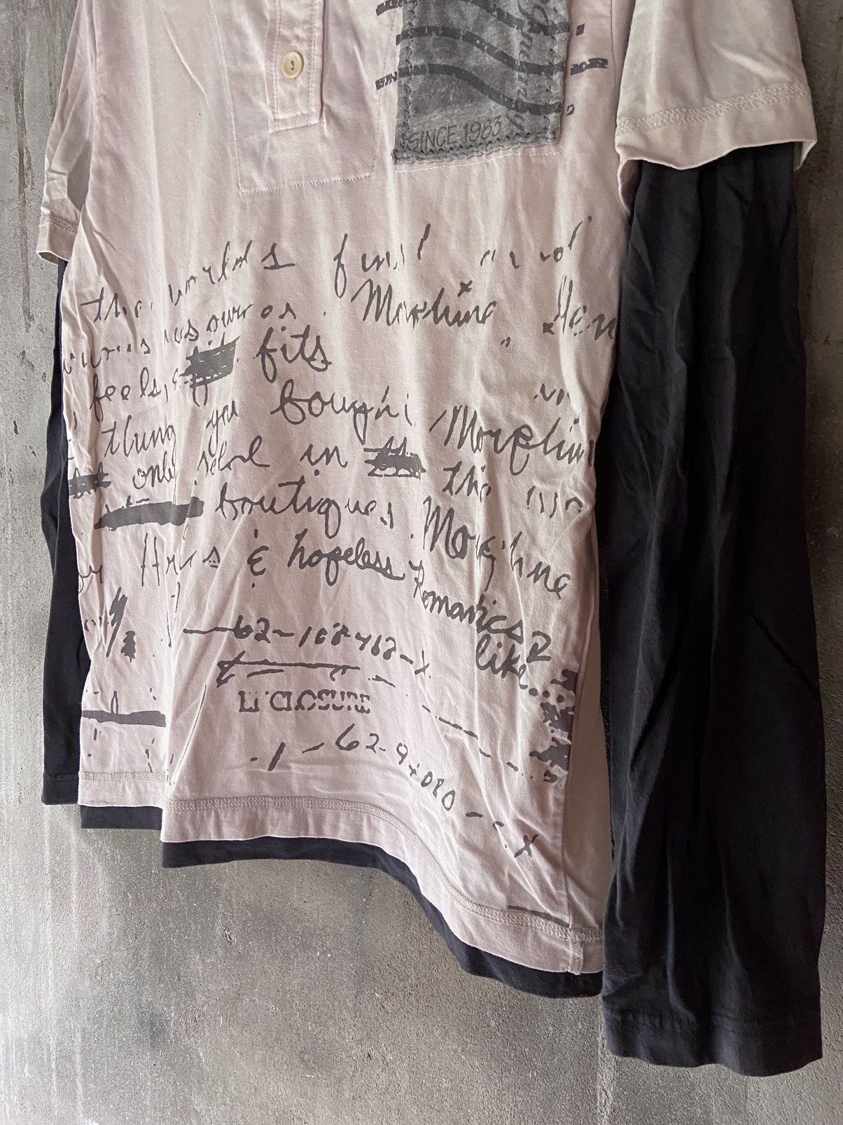 Japanese Brand TBJ NEARBY DOUBLE LAYER POEM LONG SLEEVE Size US M / EU 48-50 / 2 - 4 Thumbnail