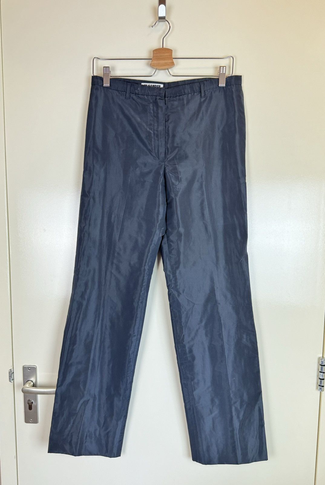 Jil Sander Jil Sander silk blend straight vintage pants trousers S Size 28" / US 6 / IT 42 - 1 Thumbnail