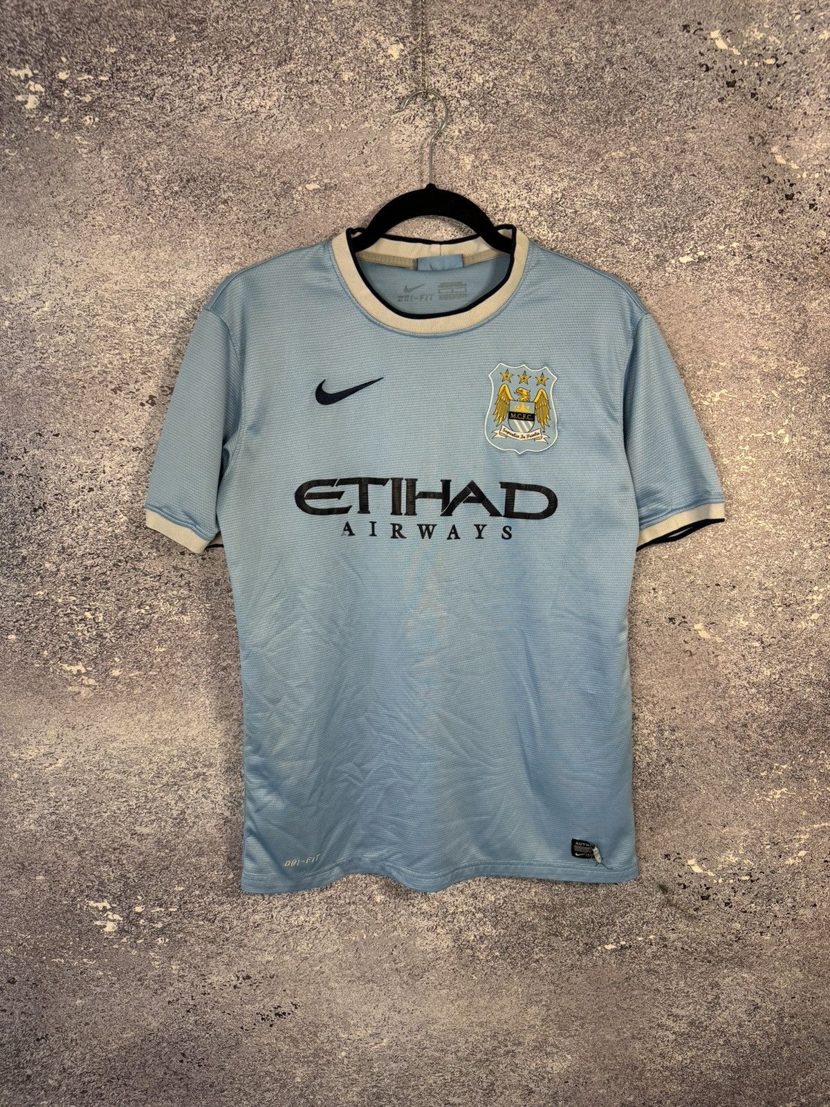 Nike × Vintage KUN AGUERO Vintage Manchester City 2013/14 Nike Jersey Size US S / EU 44-46 / 1 - 1 Thumbnail