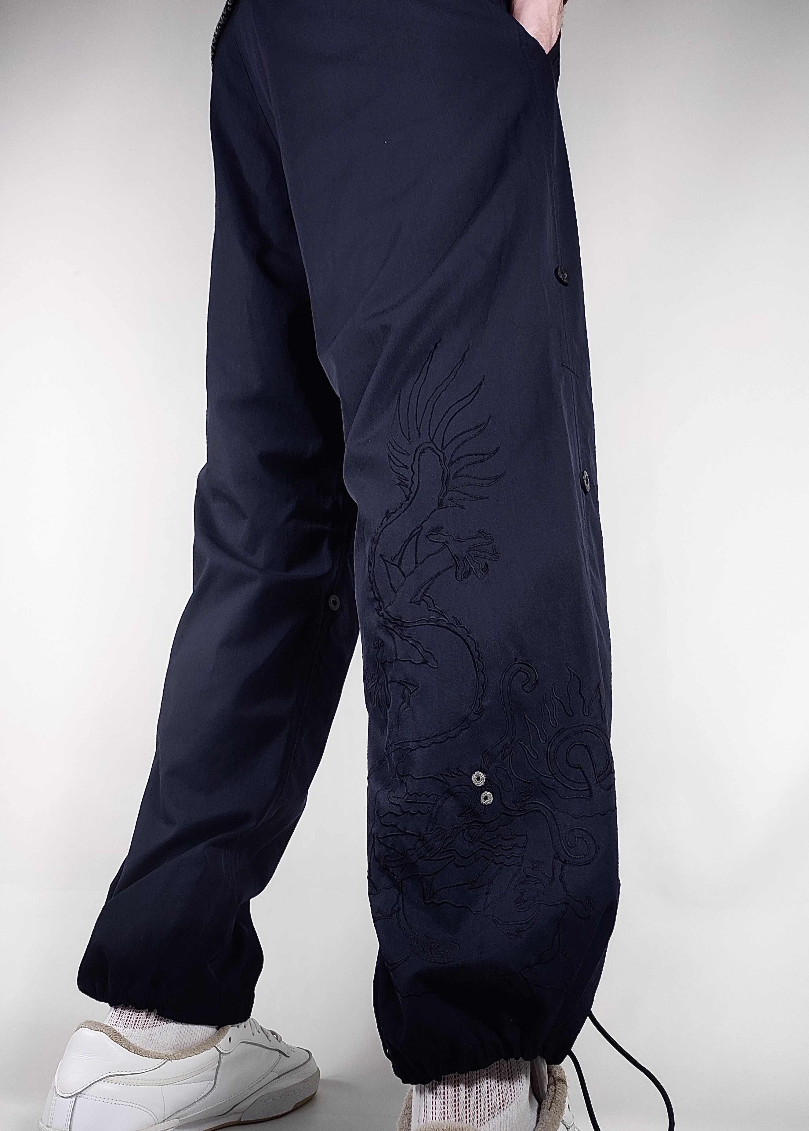Maharishi Maharishi Embroidered Dragon Baggy Cargo Wool Snopants Size US 34 / EU 50 - 3 Thumbnail
